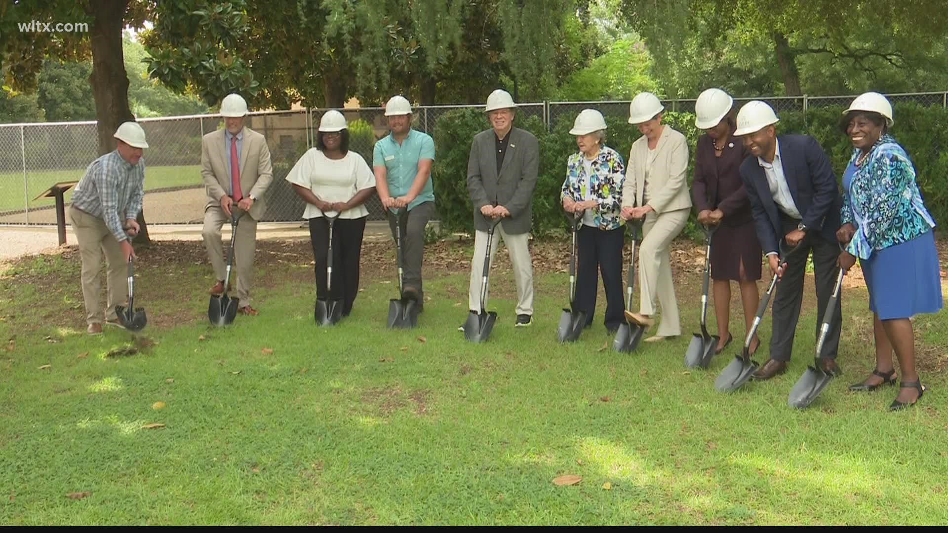 A groundbreaking ceremony was held at the Hampton Preston Mansion & Gardens for a new gate and greenhouse.