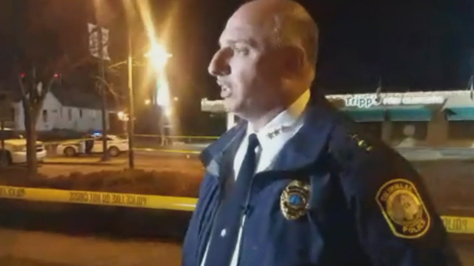 Columbia Police Chief Skip Holbrook gives details on a shooting that left three people injured in Columbia's Five Points.