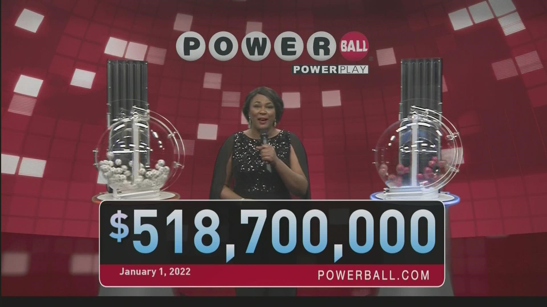 Here were the winning numbers for the $518 million Powerball jackpot for January 1, 2022.