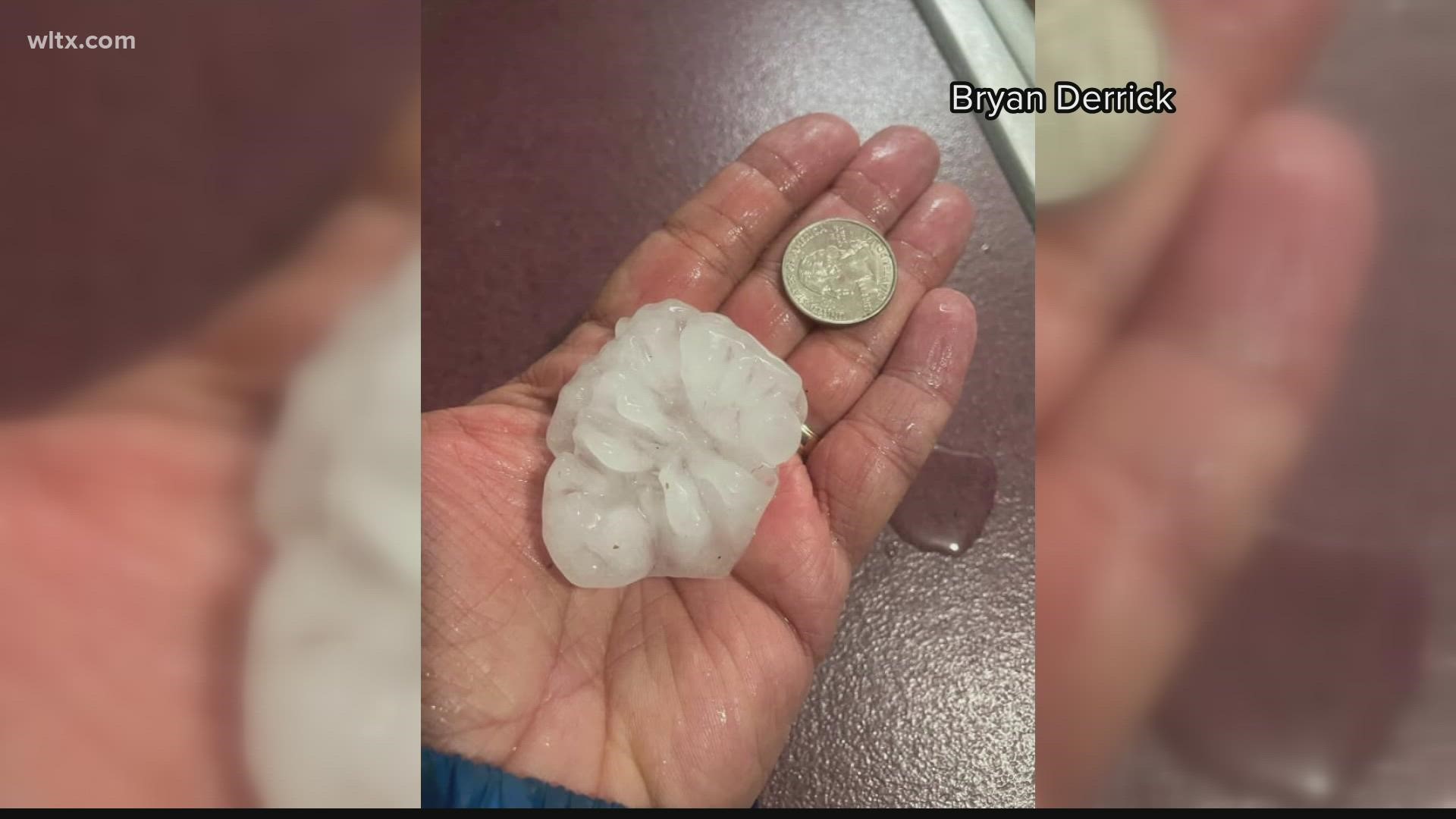 People in areas that saw large hail Sunday should be weary of people trying to scam those with damage.