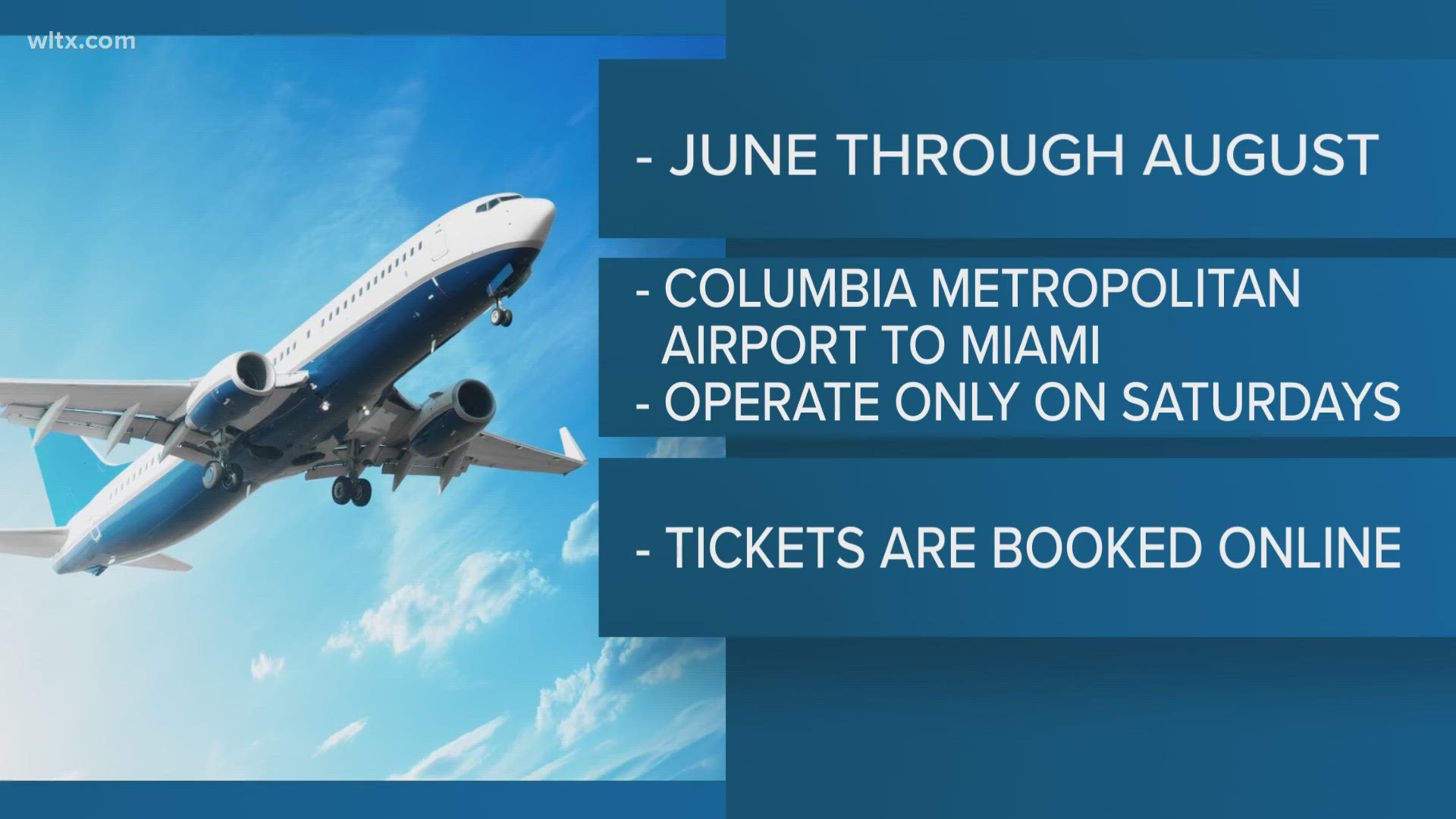 The Columbia Airport has announced their seasonal services this summer.