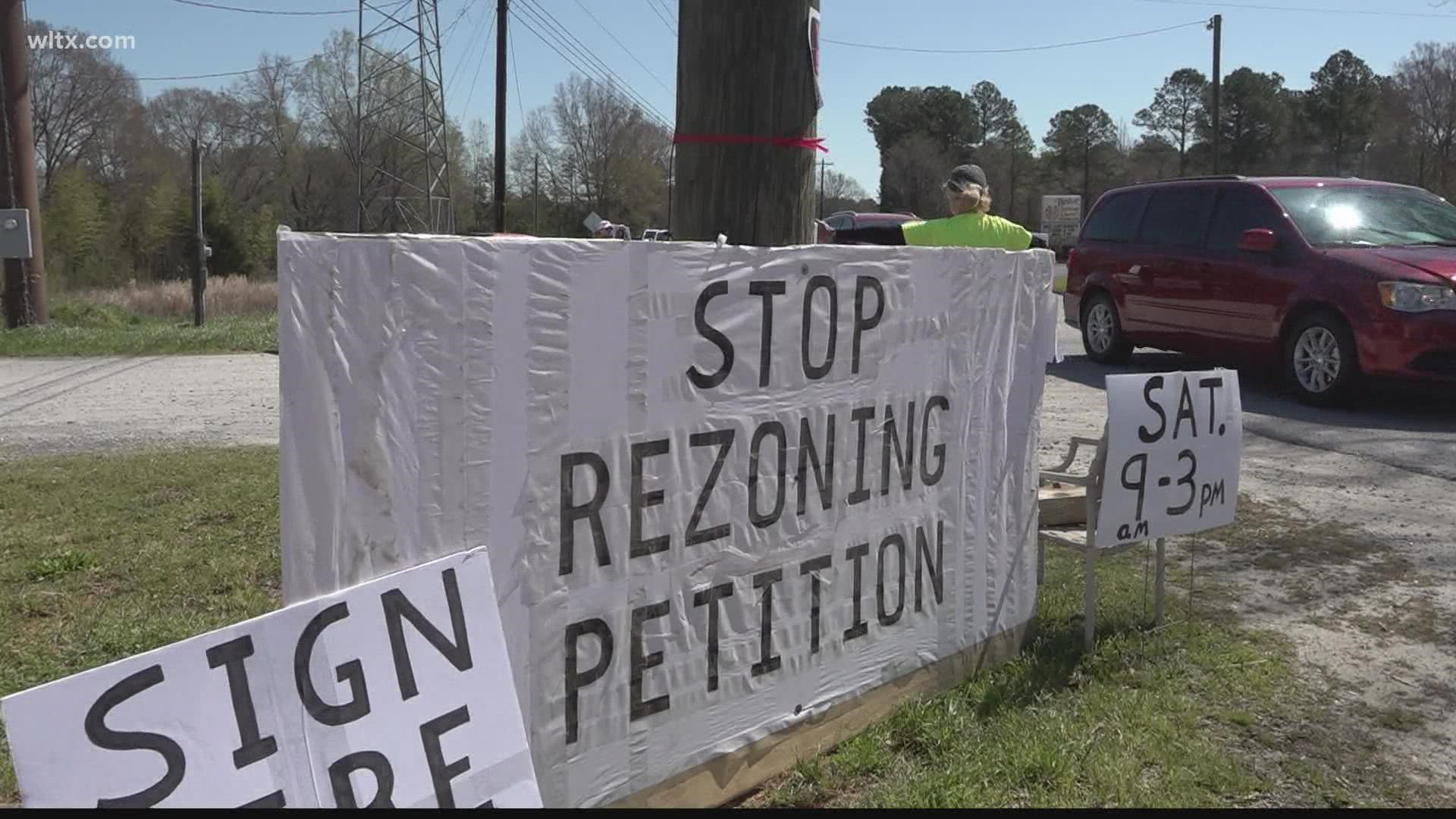 Residents met in Chapin to sign a petition asking Richland County to stop moving forward with the new land development code.