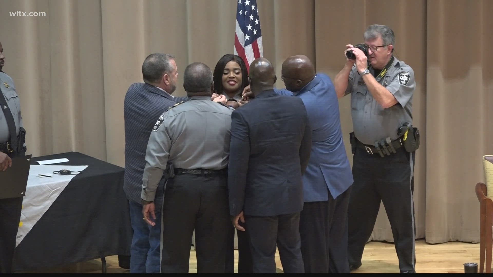 Chandra Gibbs, joined the force in 2016, and is the first African-American female to be the chief deputy of the department.