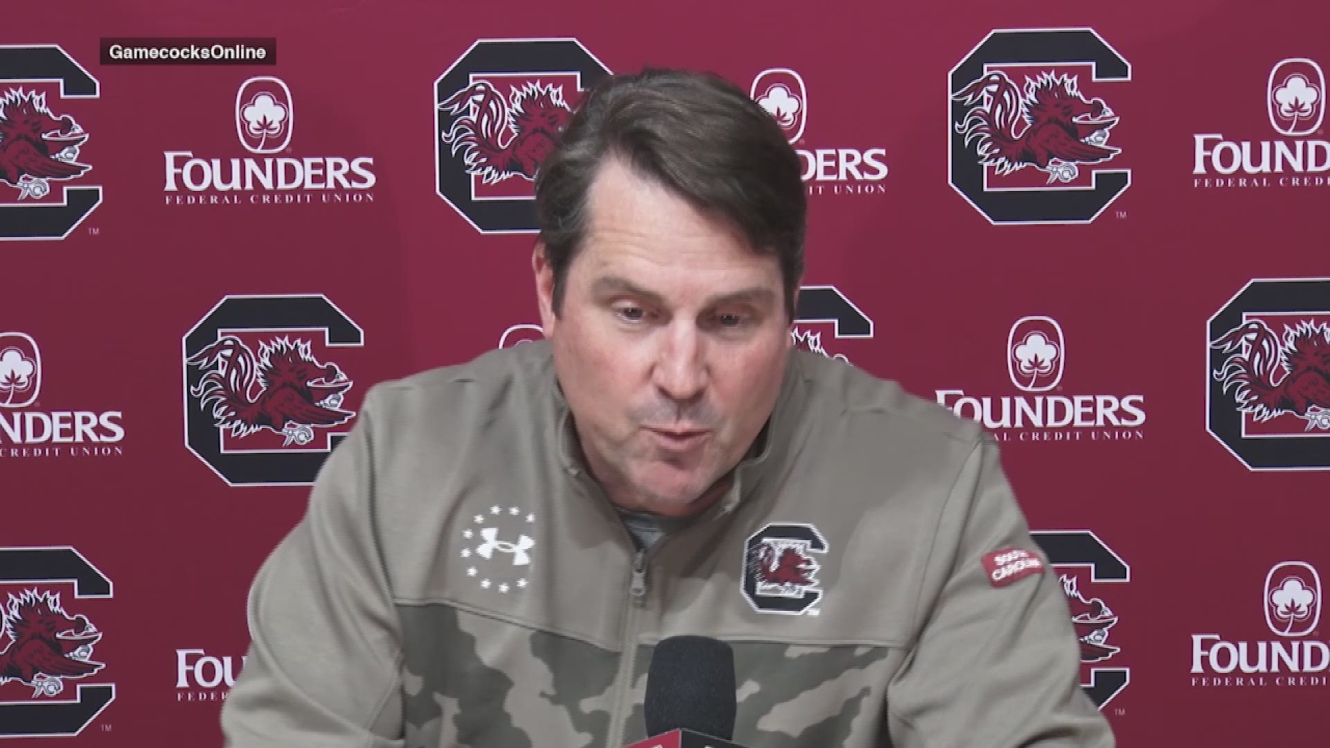 South Carolina head football coach Will Muschamp talks about how his team is navigating its way through an All-SEC schedule.