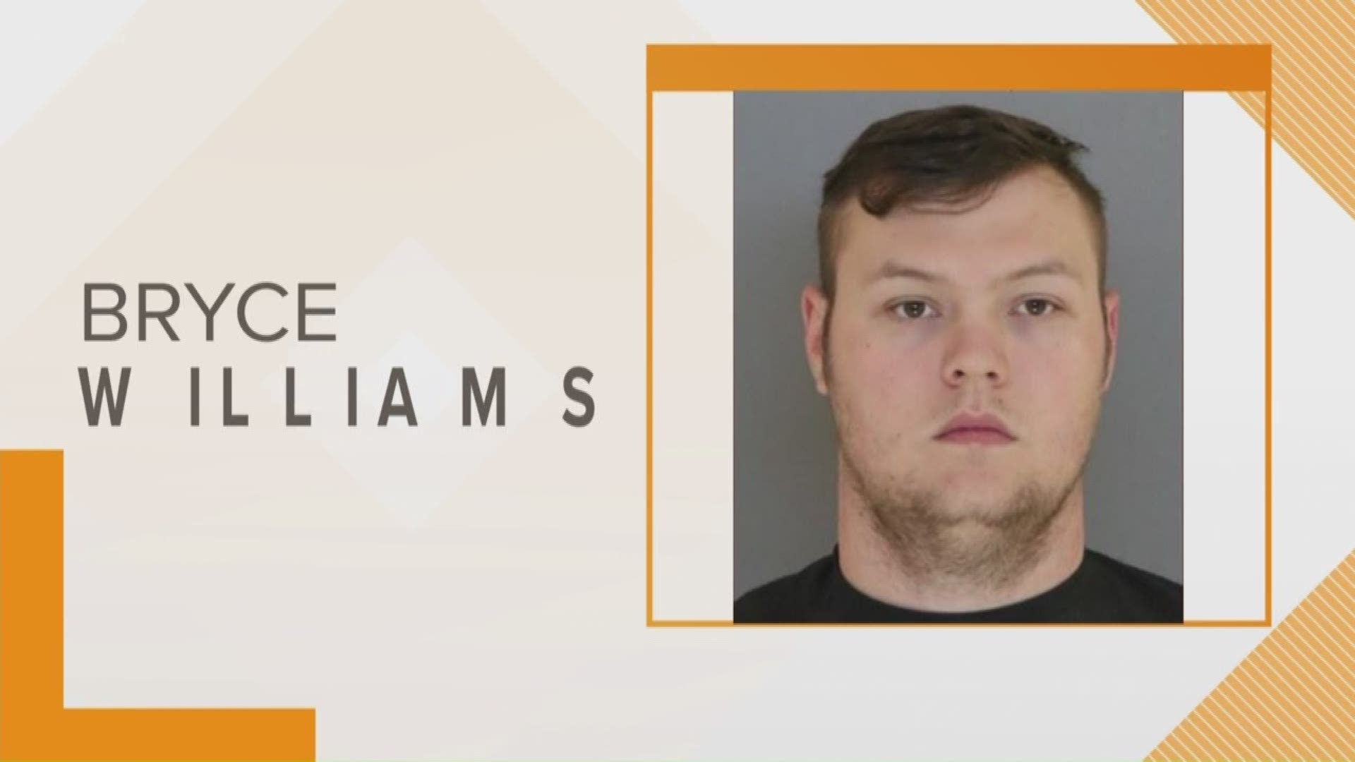 23-year-old Bryce D. Williams is charged with indecent exposure after exposing himself to a woman on Saturday.
