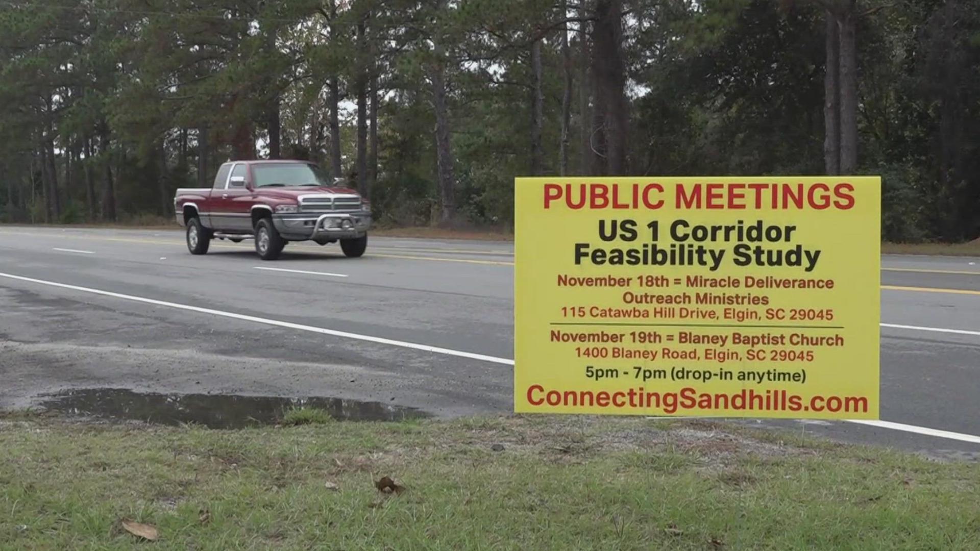 A consultant is working with the Central Midlands Council of Government to conduct a safety/traffic stufy on HWY1, a seven mile stretch between Richland/Kershaw.