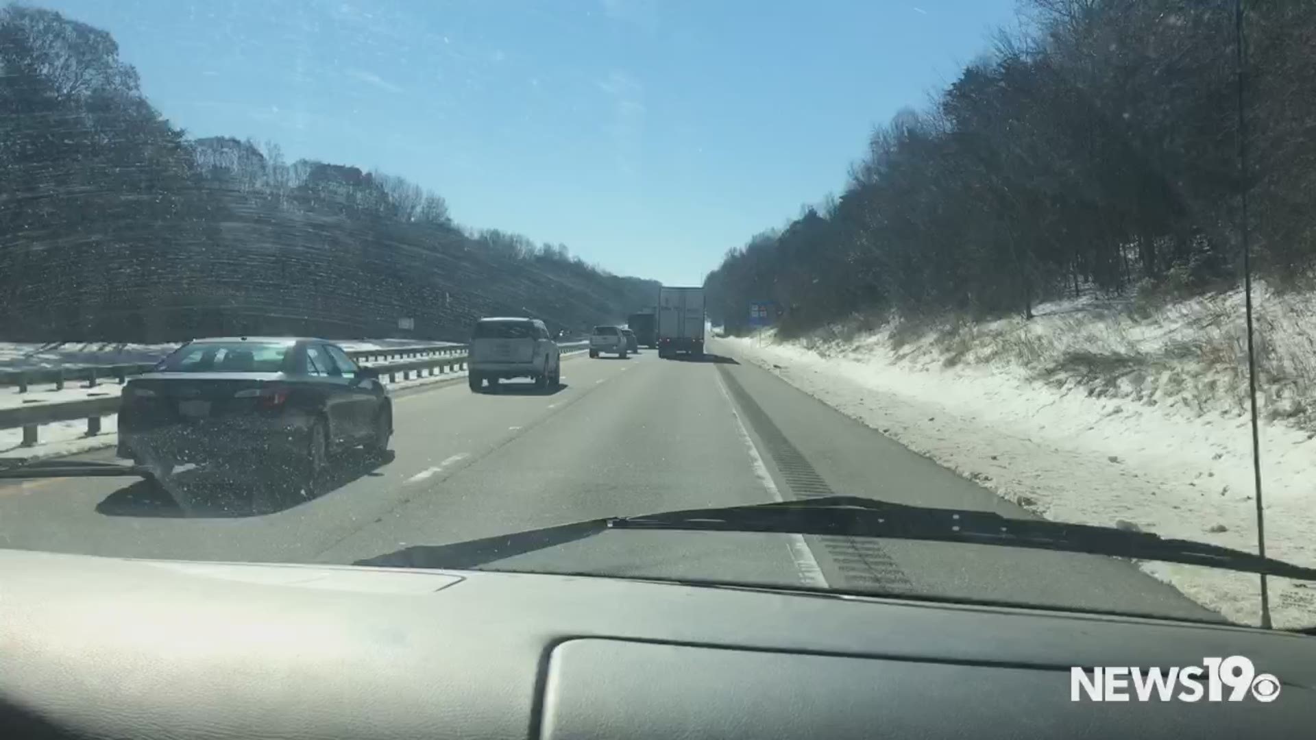 I77 road conditions in North Carolina after snow