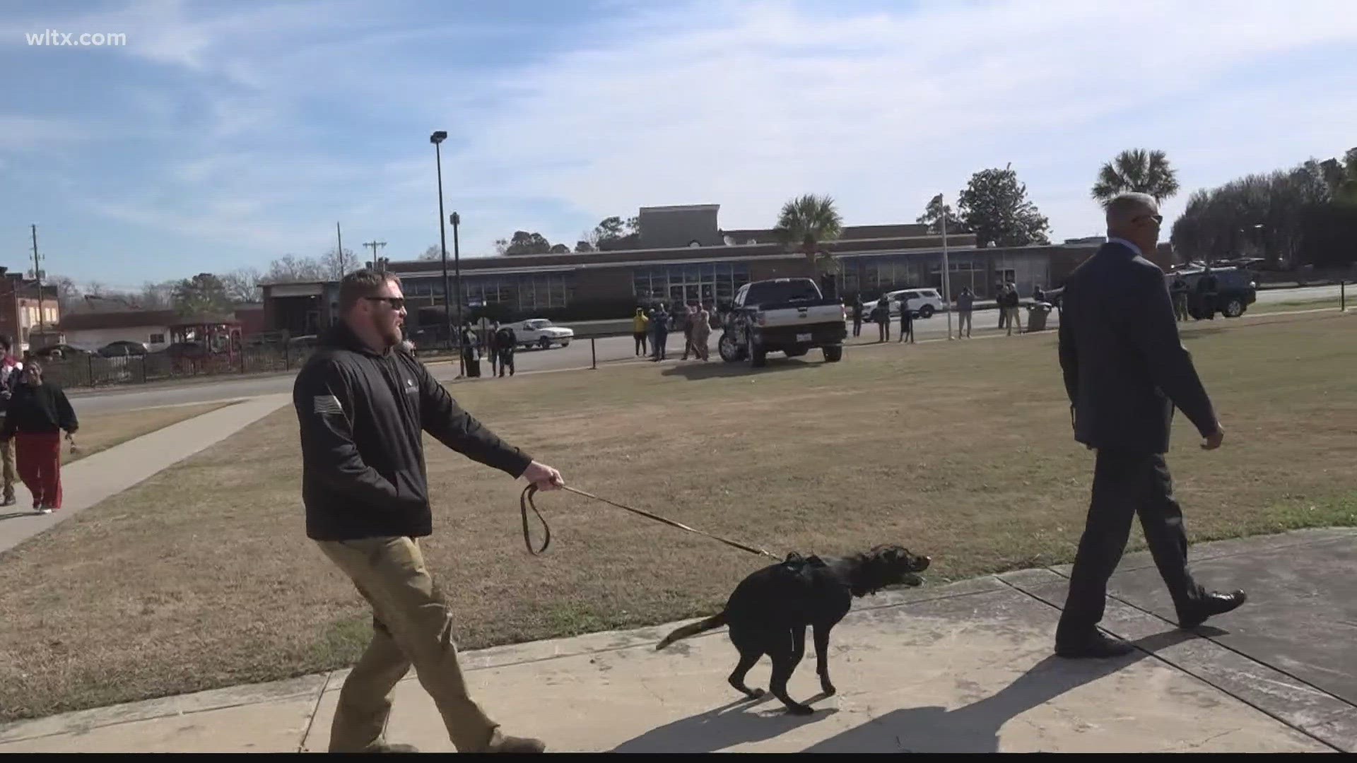 South Carolina State University will soon have a gun sniffing dog on campus, Dakota came today to show what it will look like.