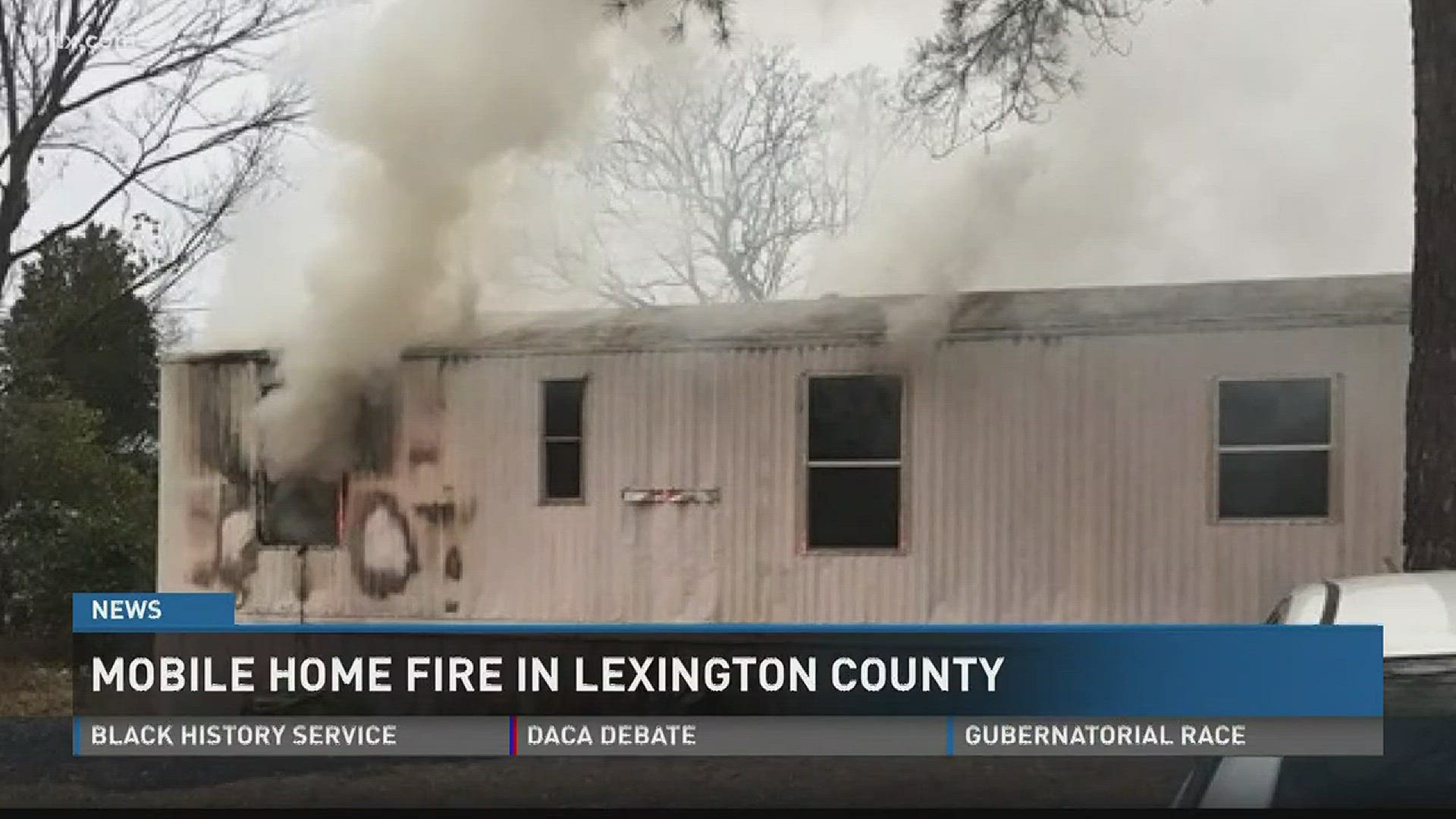 Eight people are without a home following a mobile home fire in Lexington County.