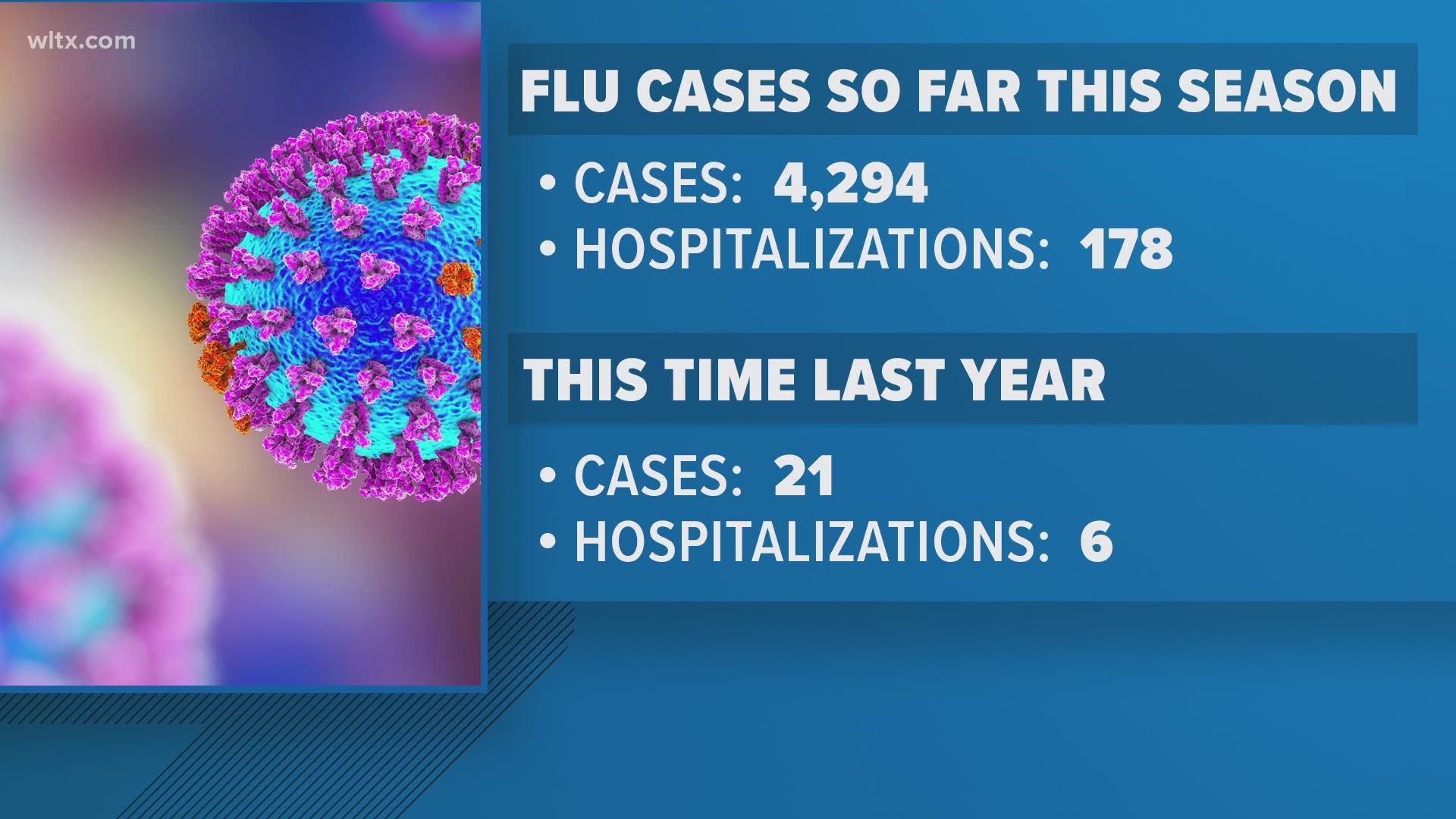 South Carolina has seen its first child flu-related death of the current season, the state's health agency said.
