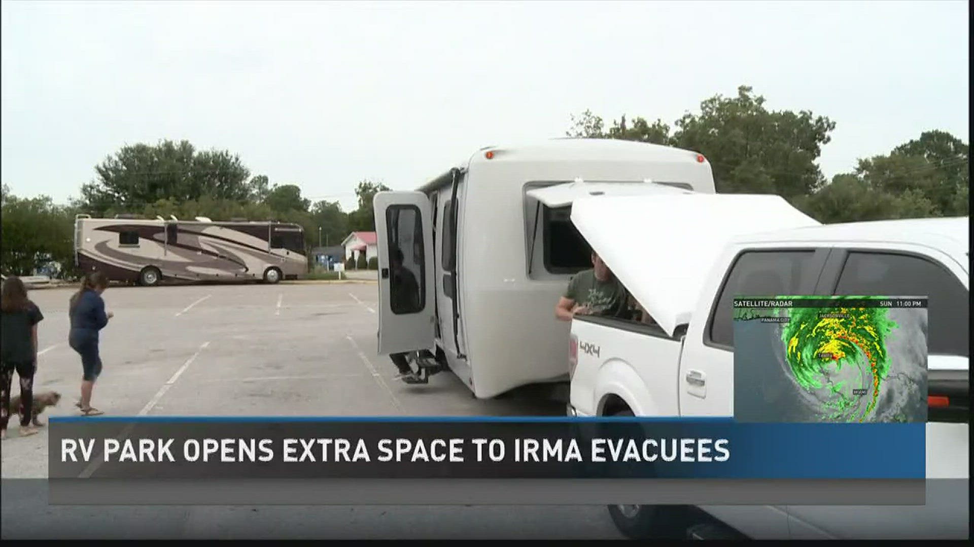 Some evacuees are staying in an RV.  News19's Lana Harris caught up with some people riding out the storm in RVs.