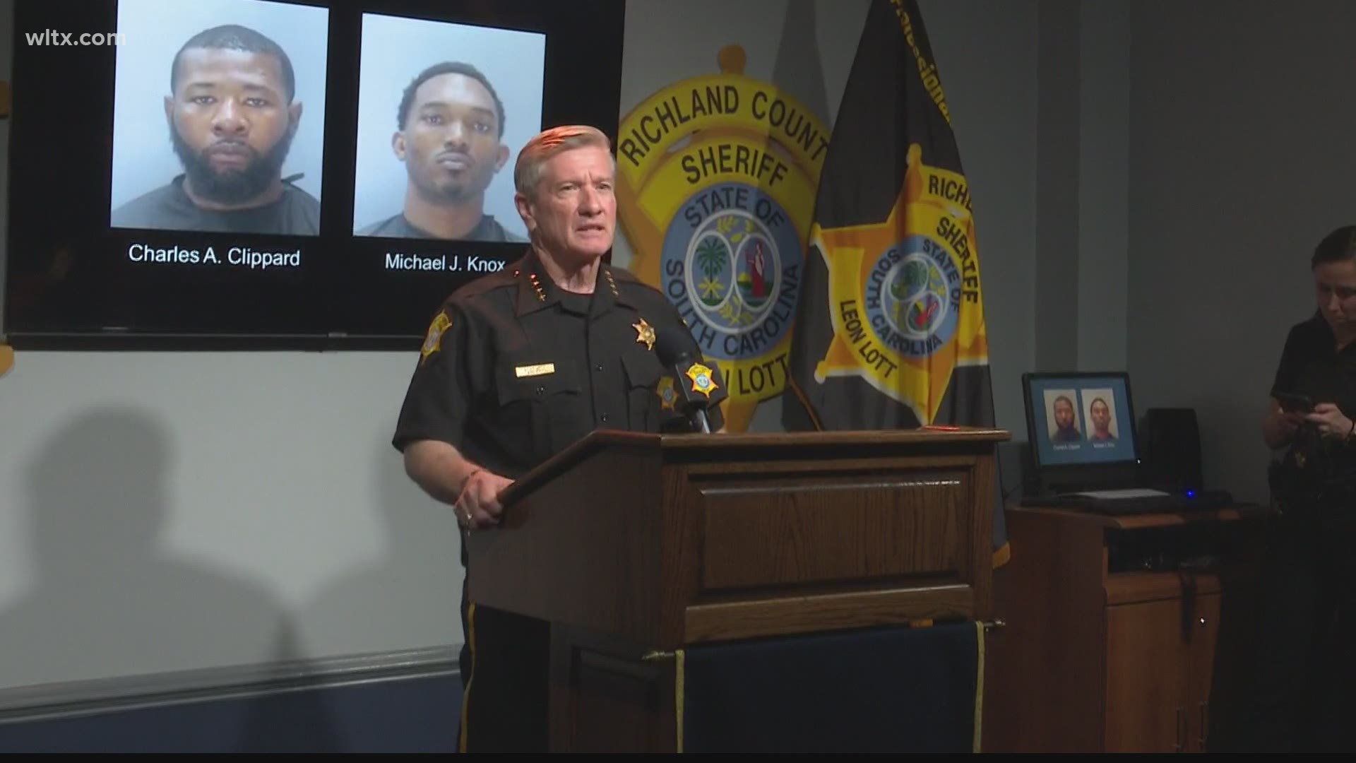 During a press conference Tuesday afternoon, Sheriff Lott called the two suspects 'wolves' who had been preying on 'sheep,' or the Hispanic community