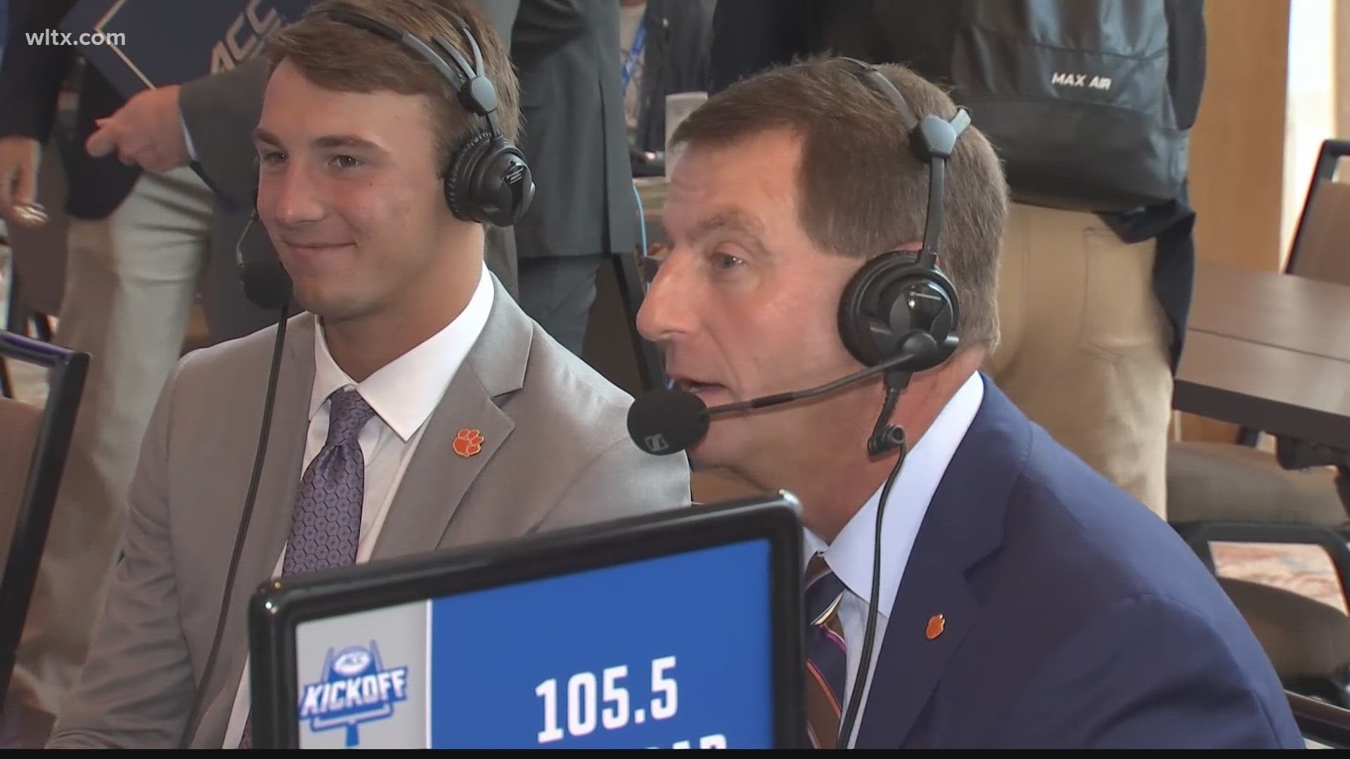 At the ACC Kickoff in Charlotte, Clemson's Dabo Swinney and Cade Klubnik made the rounds. Klubnik started the final two games of the 2022 season.