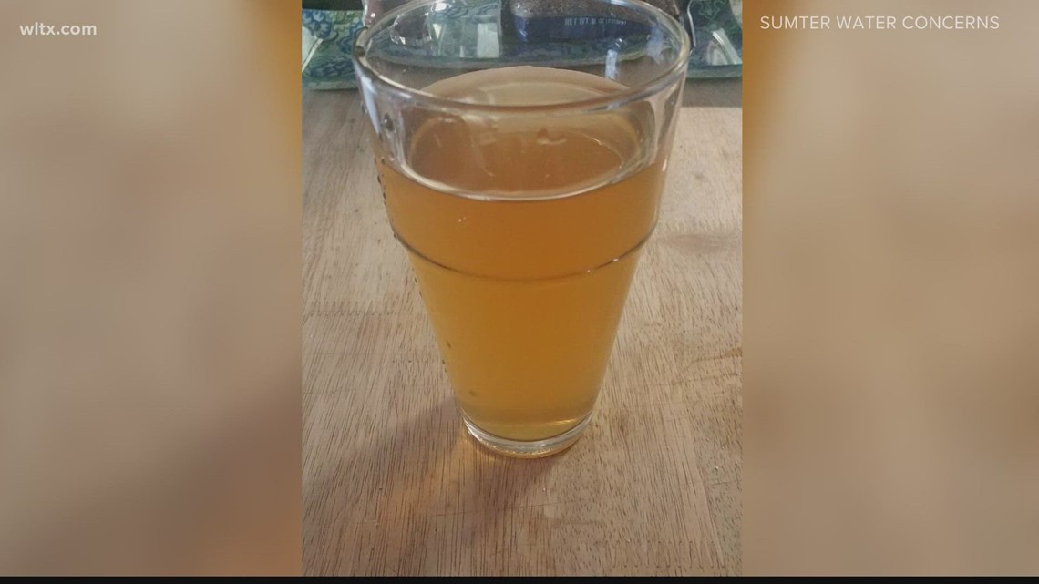 Why is the water yellow in Sumter, SC?