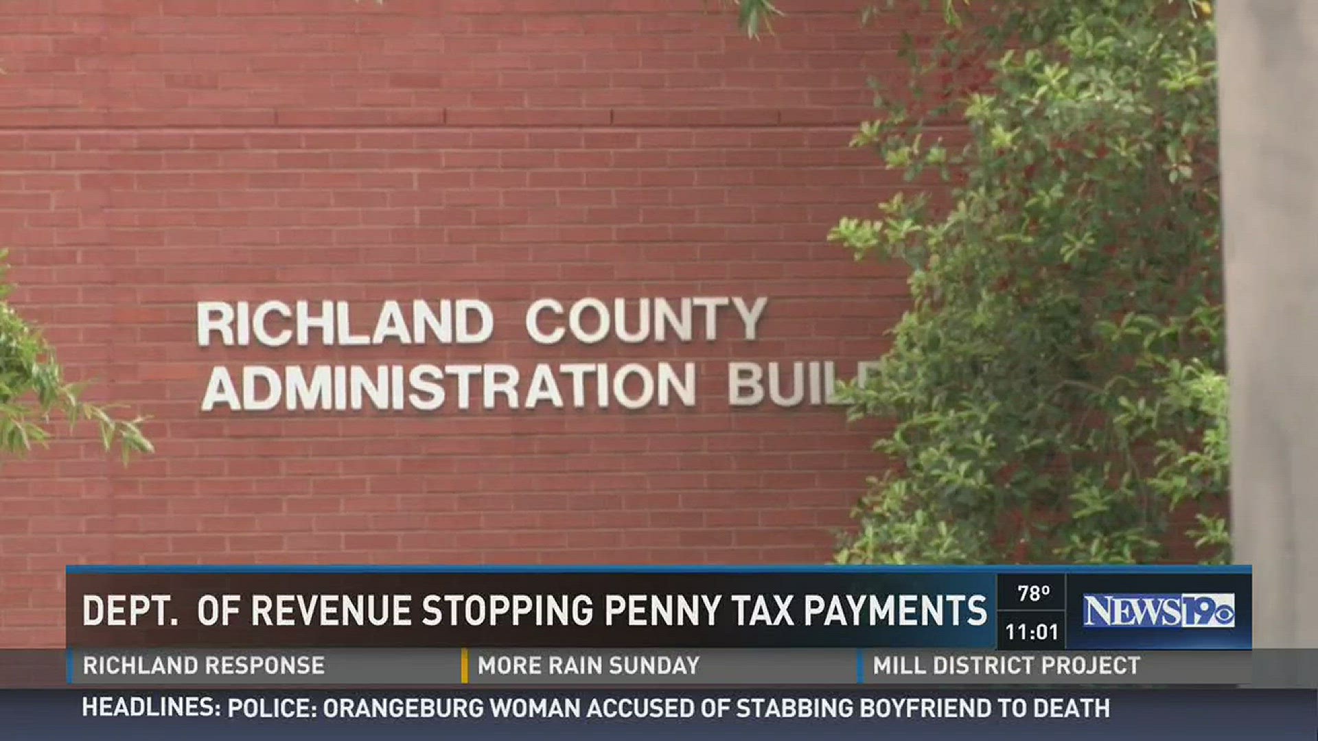 Department of Revenue stopping Penny Tax payments.