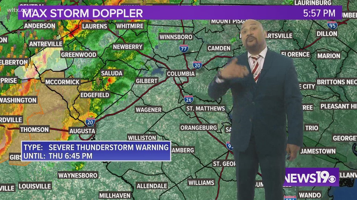 Severe weather moves through the Midlands