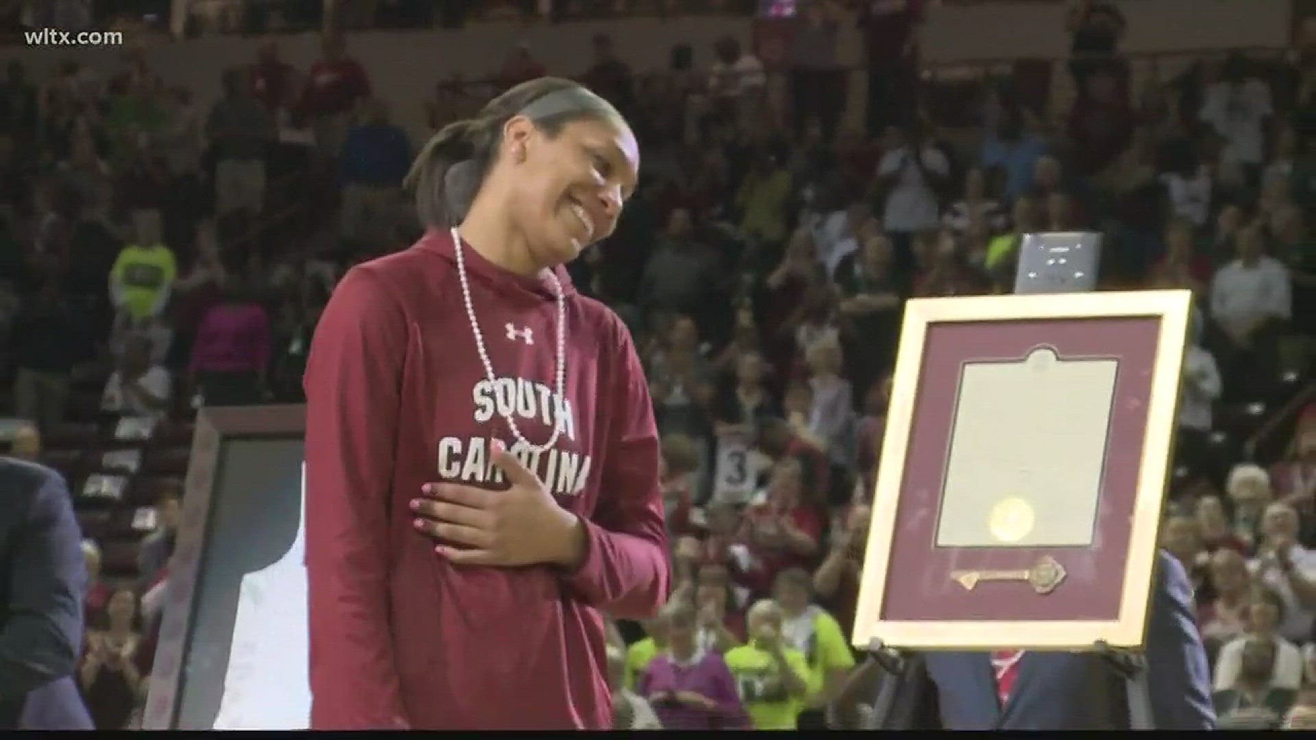 She will go down as the greatest player in the history of USC women's basketball and Thursday night saw A'ja Wilson take her final regular season bow at the Colonial Life Arena.