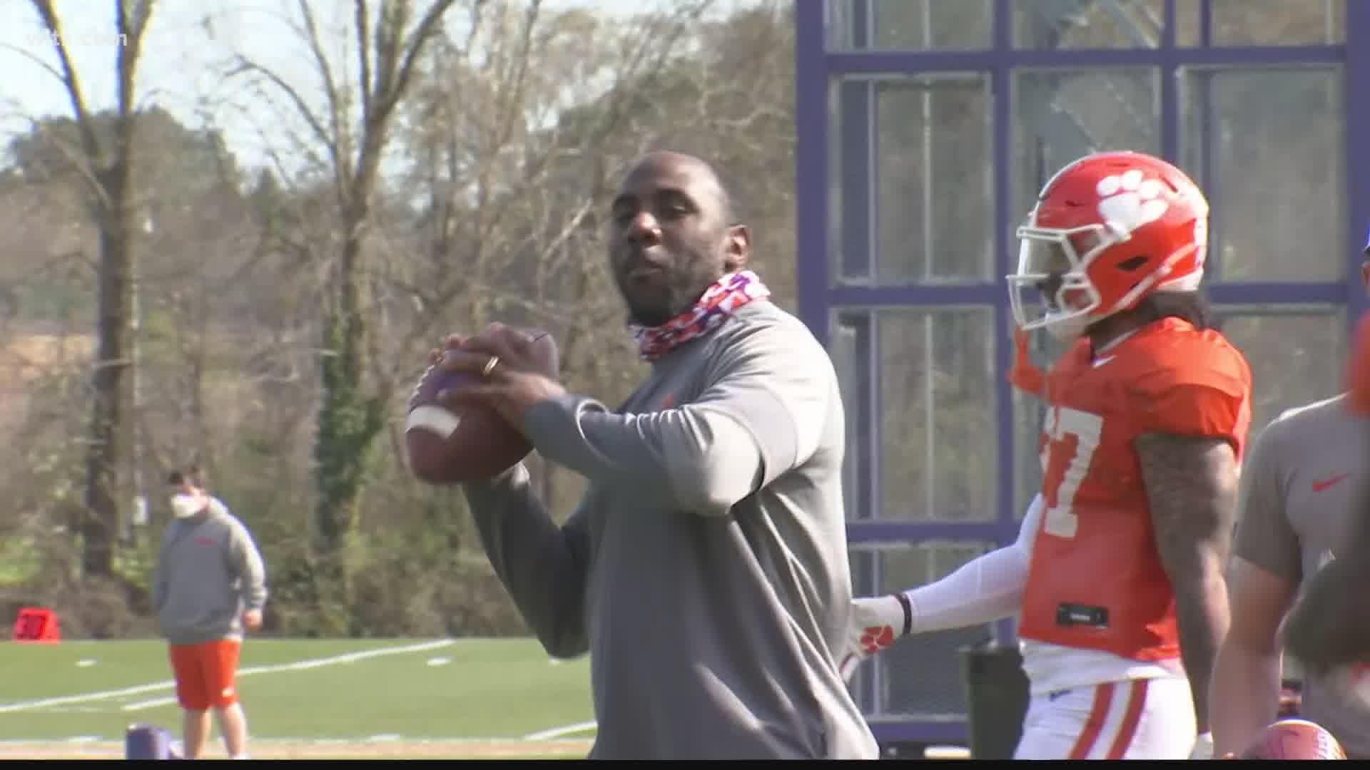 CJ Spiller played at a high level at Clemson and in the NFL. Now, he wants to pass along his knowledge to the next group of Tigers.