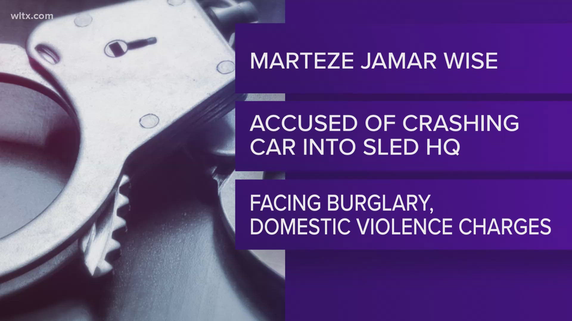 The man, Marteze Wise, was wanted on burglary and domestic violence charges when he crashed.