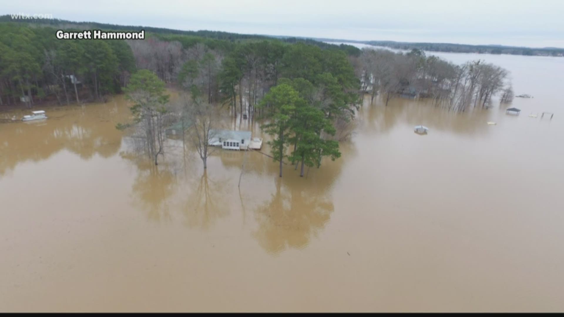 On Saturday, the lake reached 106 feet, marking its highest level since 1989 at 107 feet after Hugo.