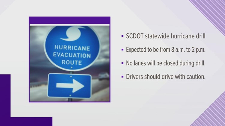 SCDOT statewide hurricane drill planned for June 9, 2022