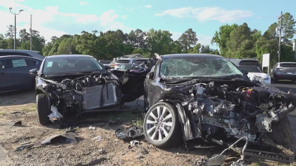 Woman has medical emergency, crashes into cars at dealership, say ...