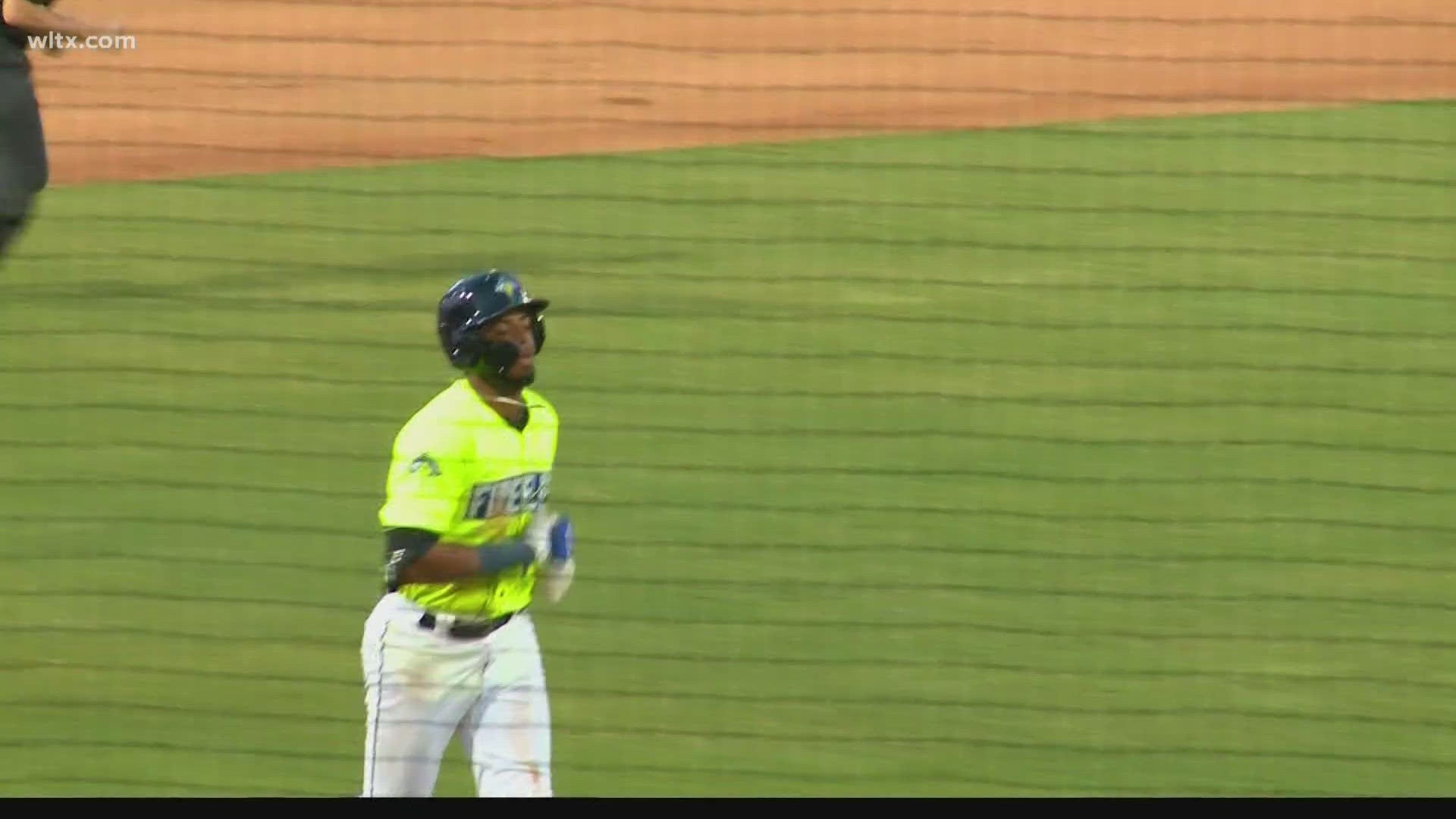 Highlights from Wednesday night's shootout at Segra Park where the Fireflies defeated Myrtle Beach 10-8 thanks in part to a pair of Erick Pena home runs.