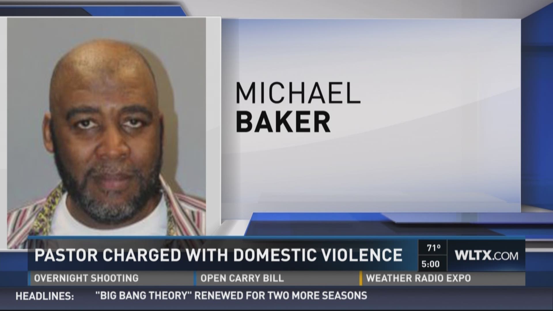 Pastor Michael Baker has been charged with domestic violence 