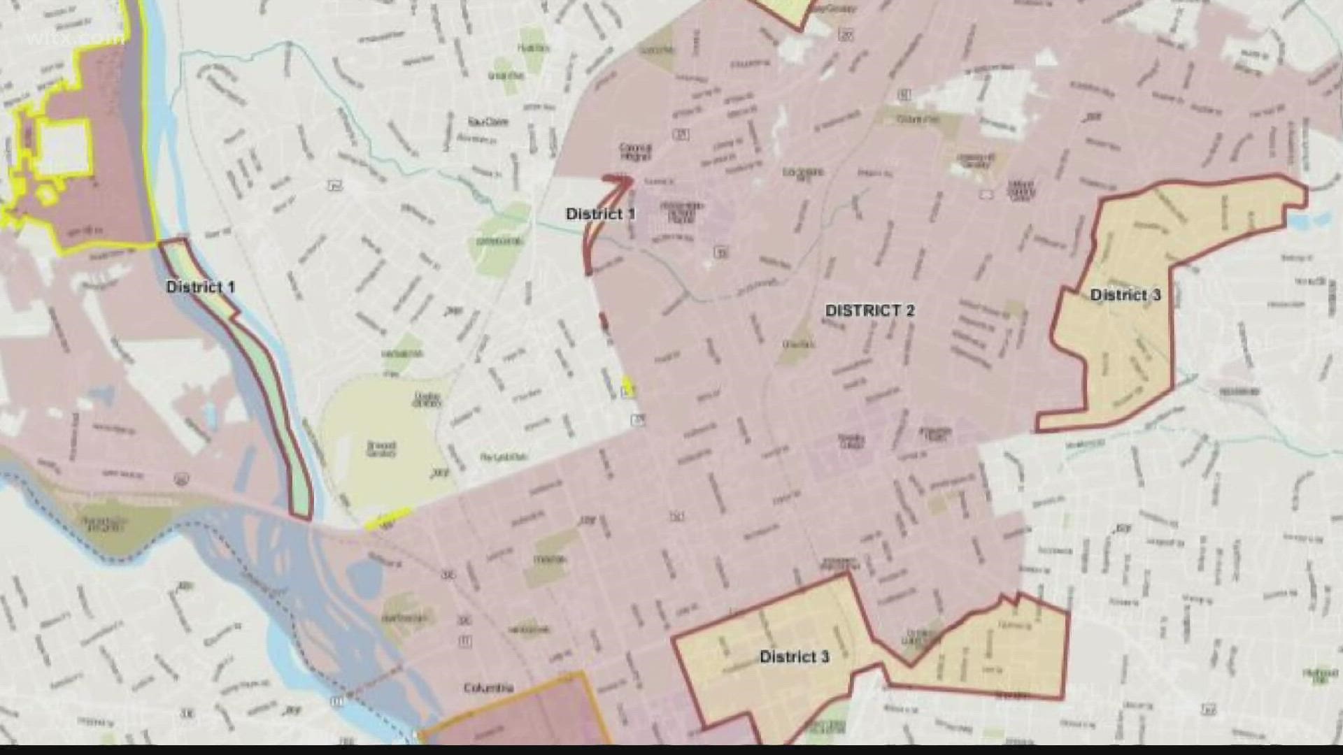 All four council districts in Columbia will change a bit under the new district lines.