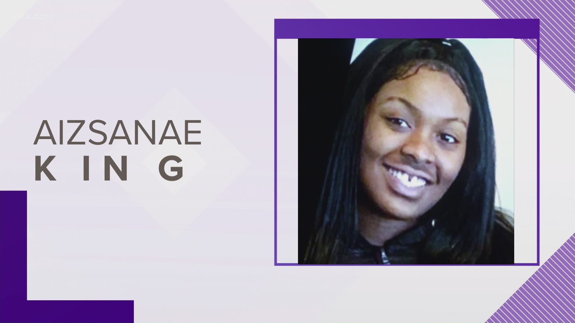 Aizsanae King was last seen around 2 p.m. Sunday, Jan. 17, on Janice Court in Bishopville.
