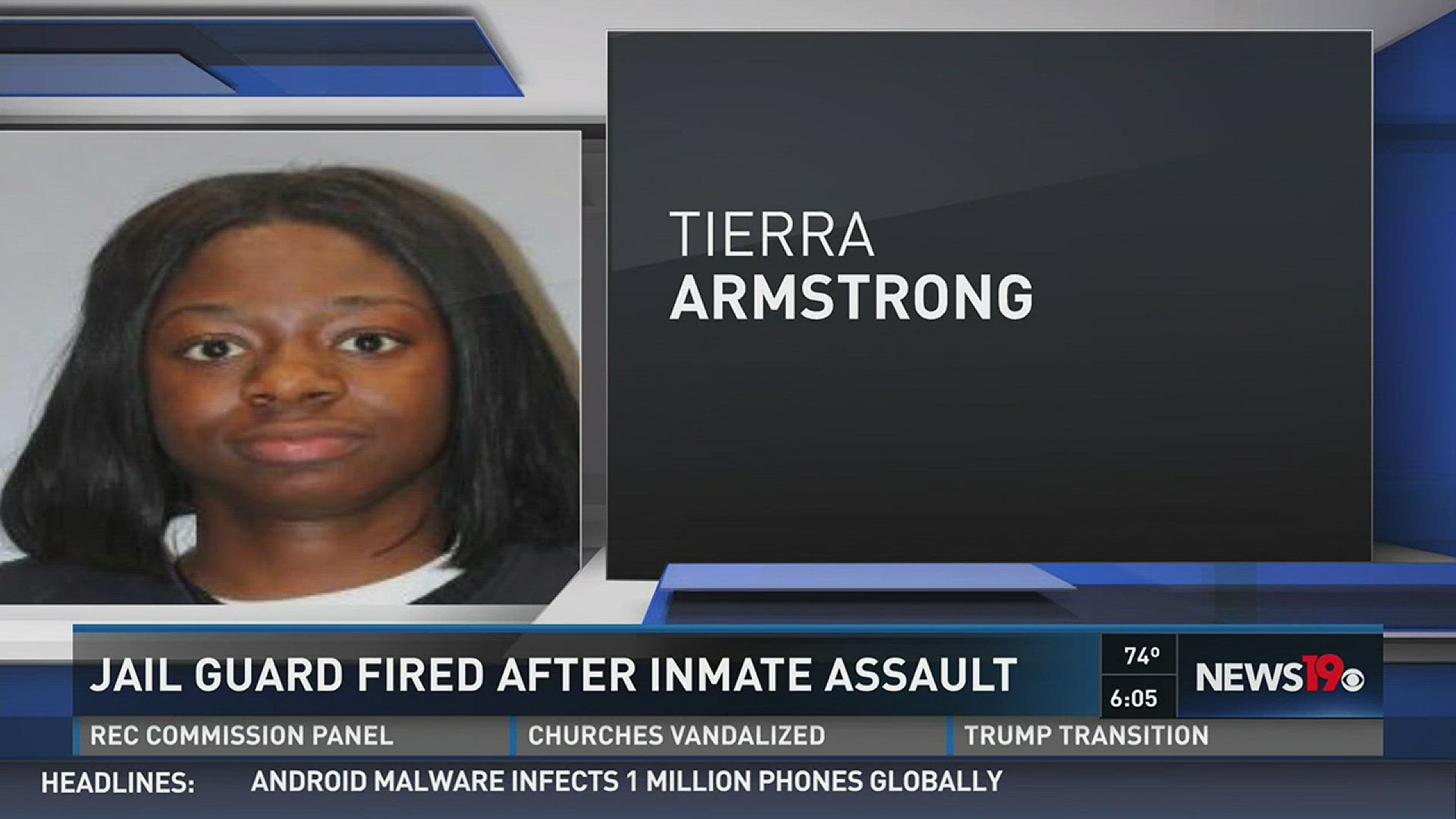 Jail guard fired after inmate assaulted