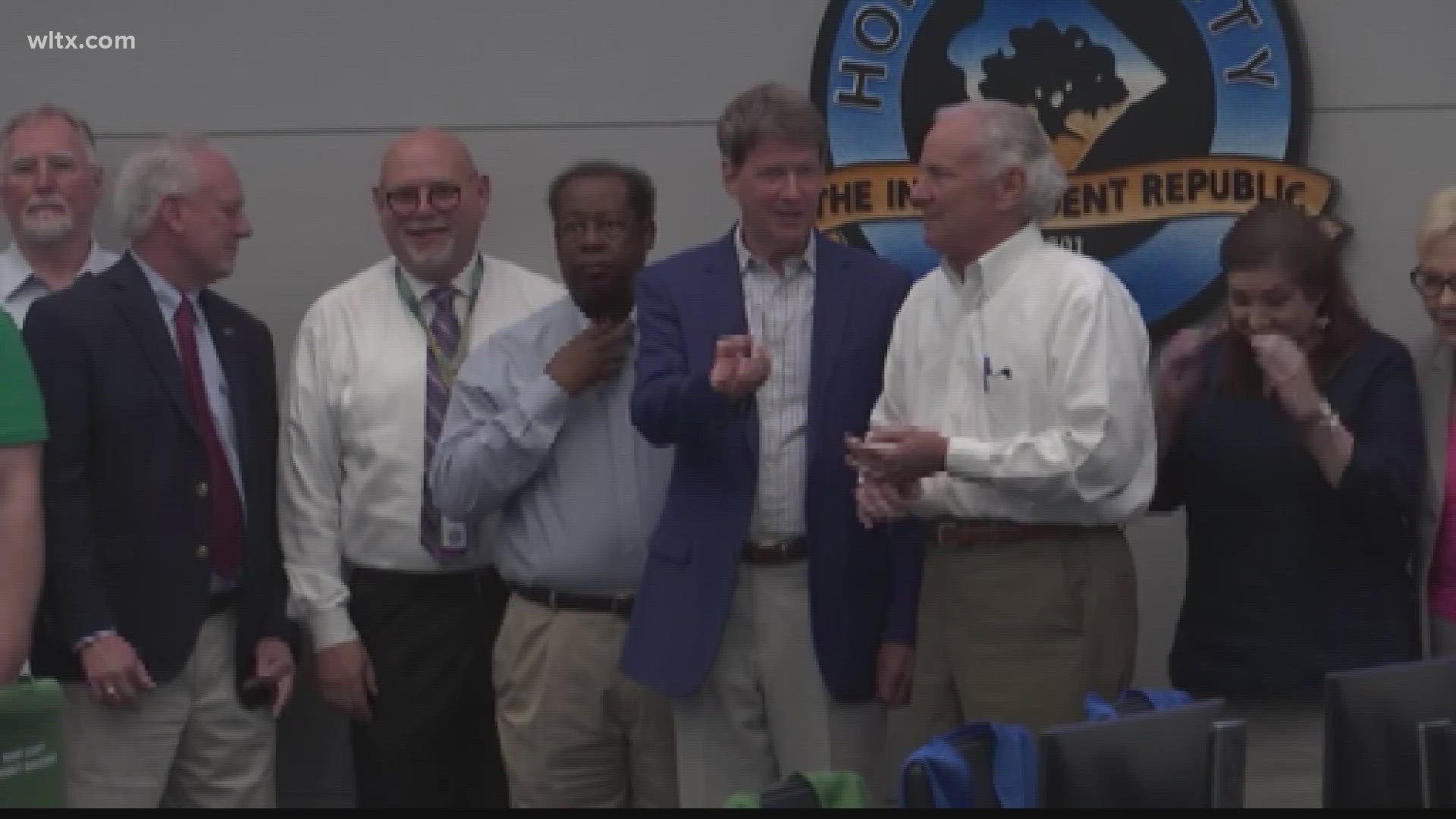 He made stops in Beaufort, North Charleston and Conway.