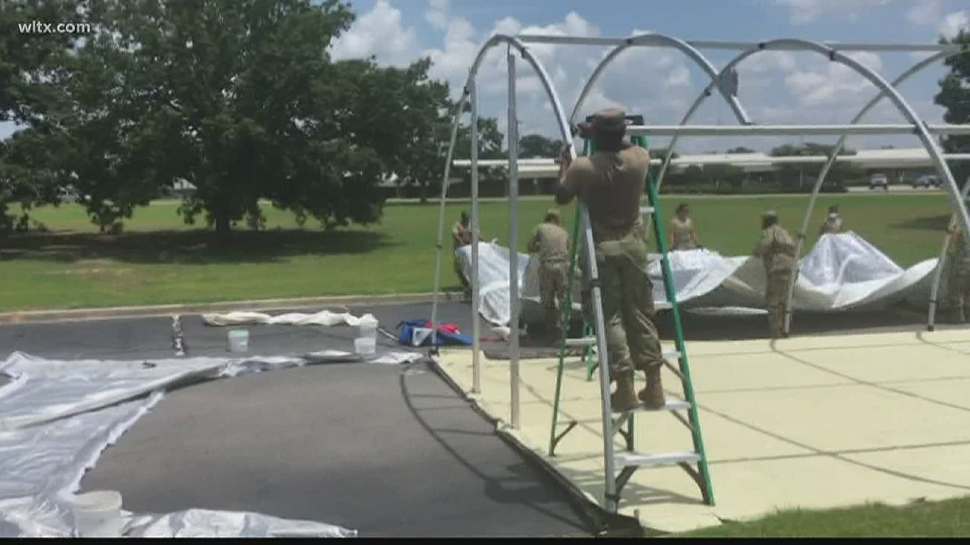 Since mid-March the SC National Guard has been helping by putting up temporary hospitals, giving out PPE and helping with testing.