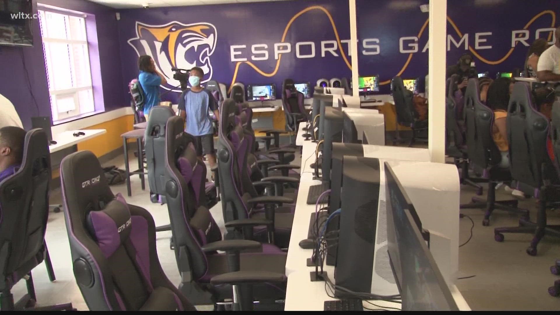 The new room has over 20 gaming computers with over 40 games available.