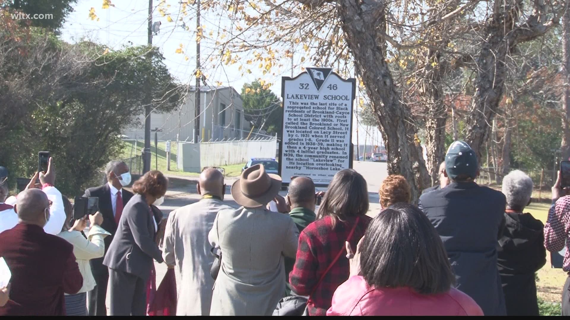 Lakeview School in West Columbia received a historical marker Friday that recognizes it's history as a former all African American school.