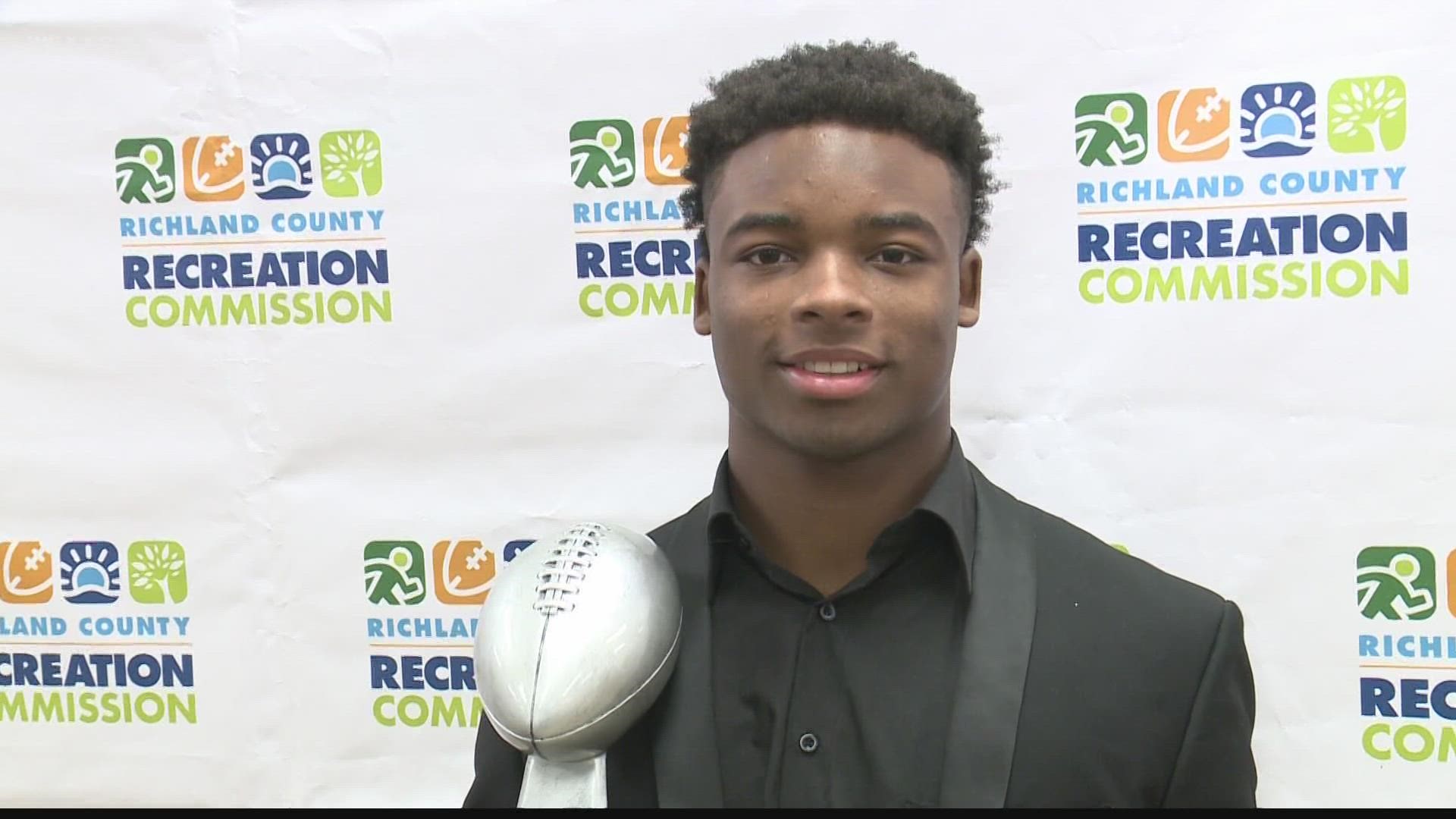 A.C. Flora running back Markel Townsend is named the Richland County High School Football Player of the Year.