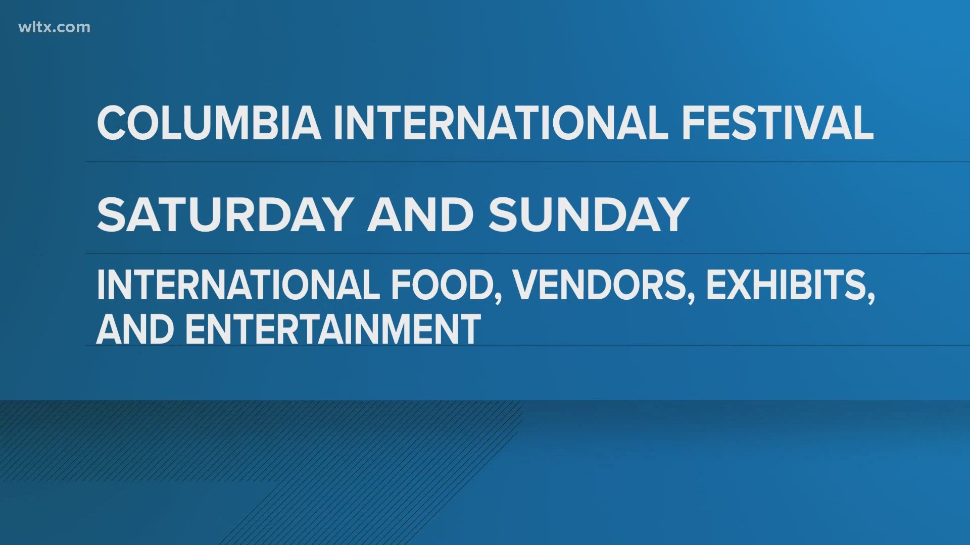 More than 95 cultures are represented and the event will be held at the SC State Fairgrounds.