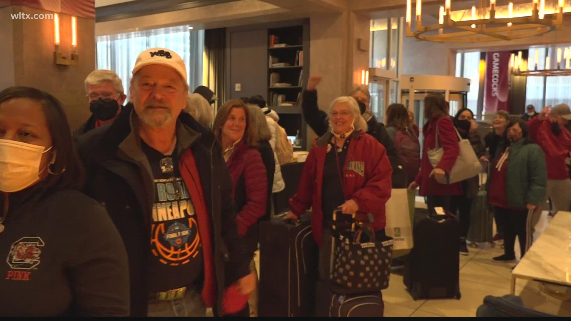 USC Gamecocks fans who chartered their Final Four experience in Minneapolis have arrived.