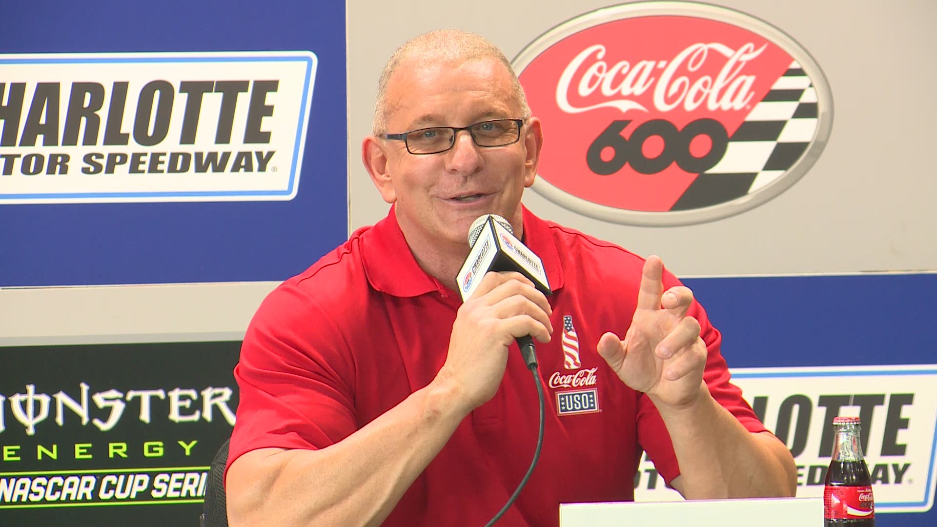 Celebrity chef Robert Irvine served as the grand marshal for Sunday's Coca Cola 600. He talked about his involvement with the title sponsor of the race and the USO which plays a major role in supporting the military.