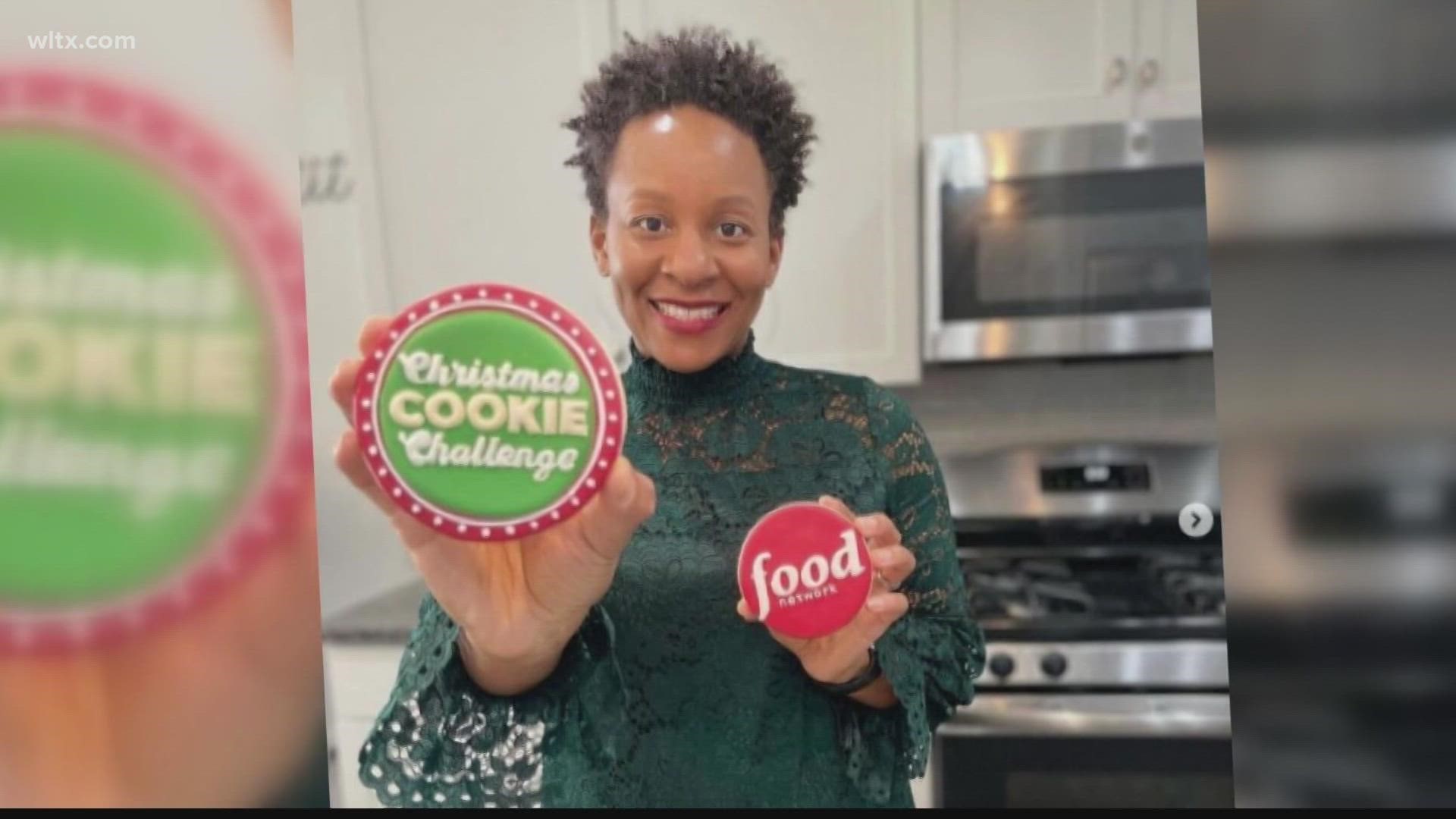Selena Dennis, owner of Embellished Dough bakery in Columbia, is competing on Food Network's Christmas Cookie Challenge competition.