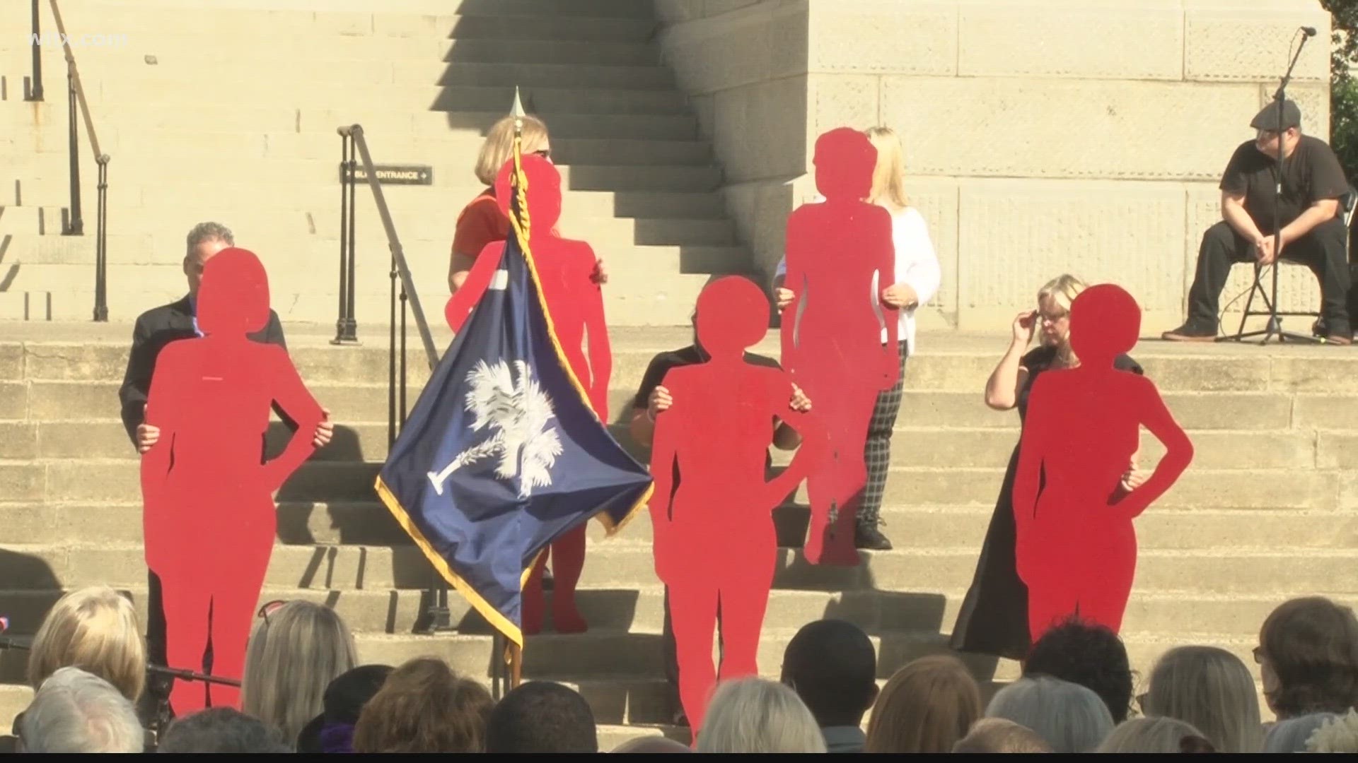 Victims of fatal domestic abuse in South Carolina have been honored through the ceremony for 26 years. This year, 37 silhouettes stood on the statehouse steps.