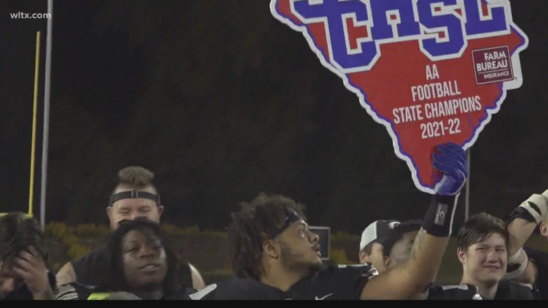 Highlights and reaction from state title games involving Gray Collegiate Academy and Camden. Also, Dutch Fork head coach Tom Knotts previews his team's 5A showdown.