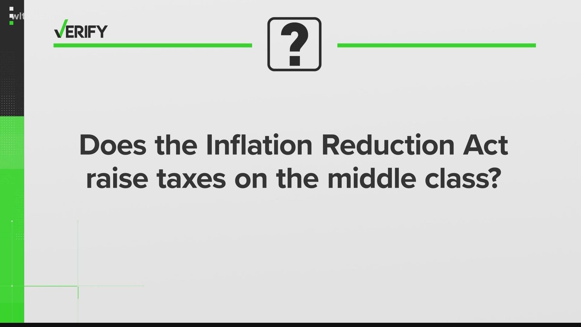 The legislation imposes a 15% minimum tax on large corporations, but there are no individual income tax hikes included in the Inflation Reduction Act.