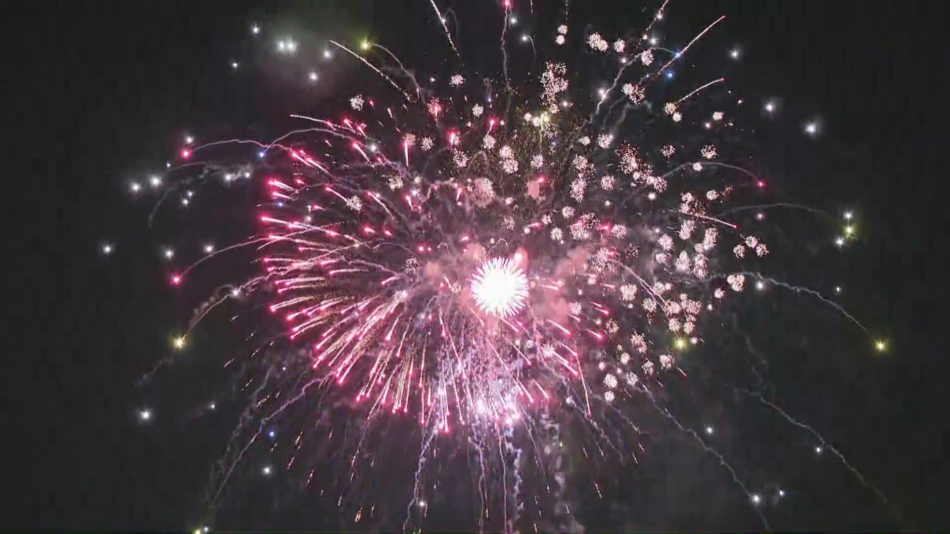 Columbia, South Carolina rang in the new year with a large fireworks display in downtown on January 1, 2024.