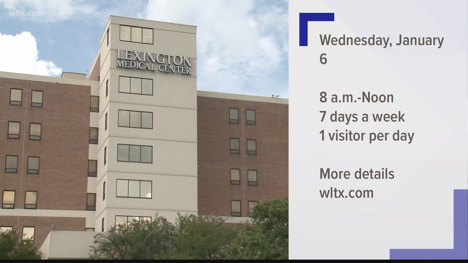 Lexington Medical Center is restricting visitation hours and number of visitors per day in attempt to slow the spread of coronavirus.
