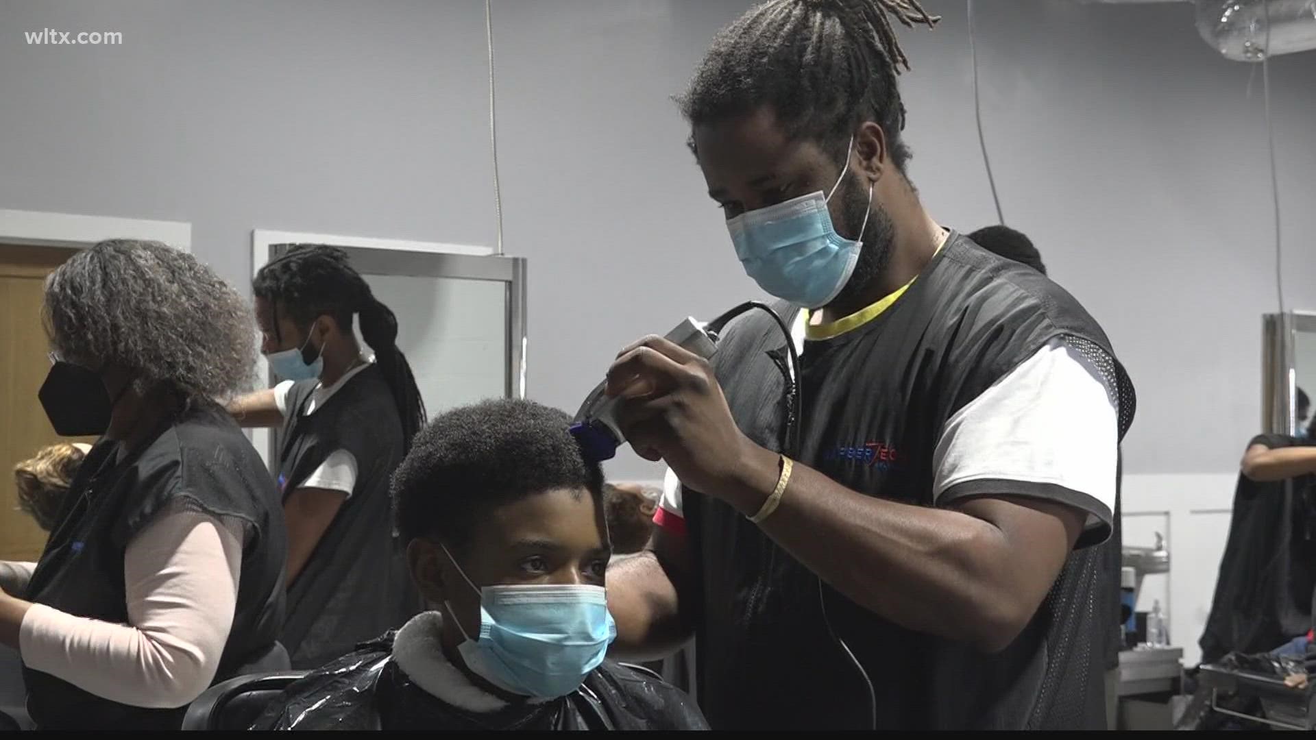 Barber school offering free back to school haircuts for school ages kids in Orangeburg.
