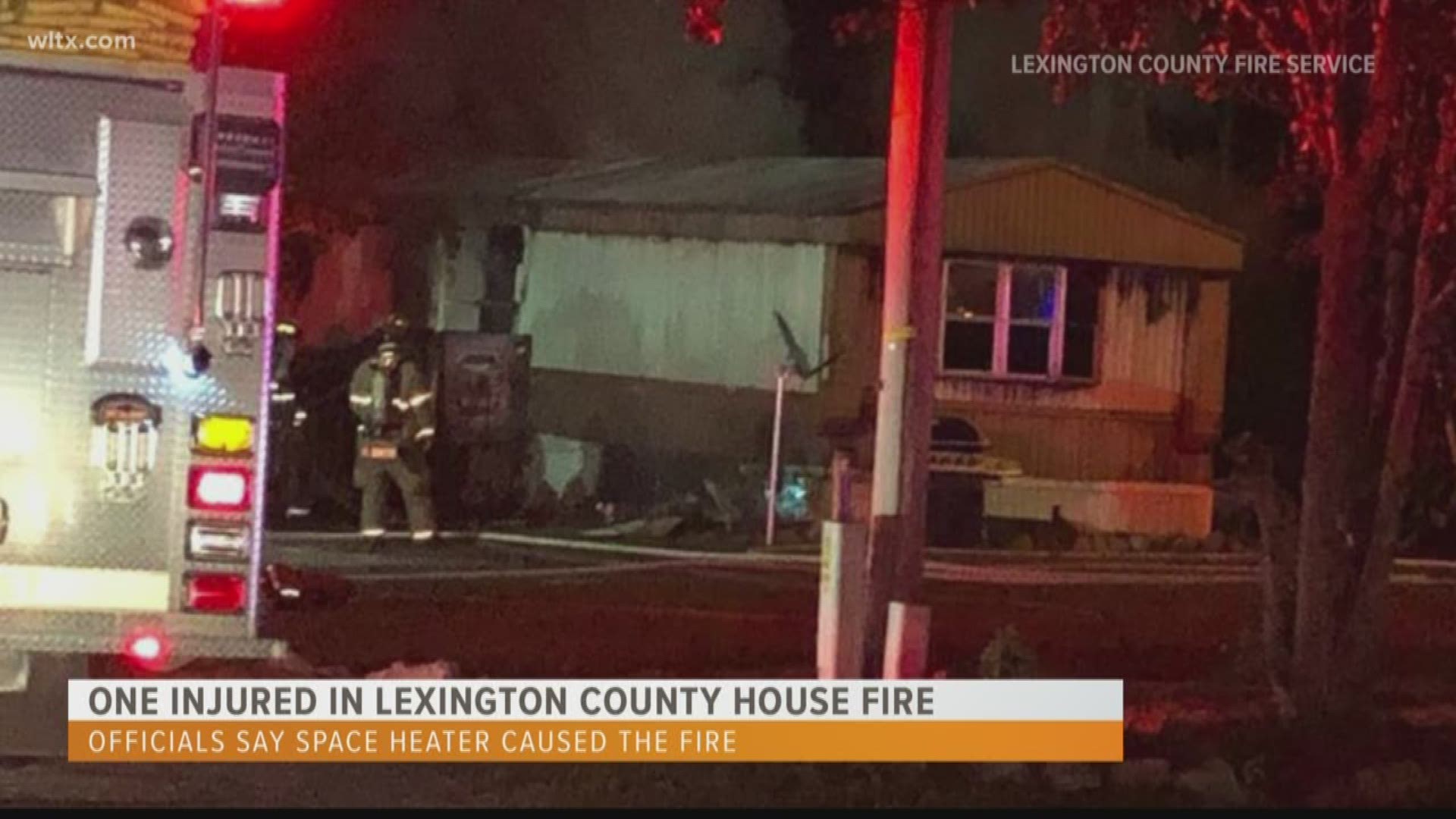 Lexington County fire crews responded to a mobile home fire on Sunday, Nov. 10. The home was severely damaged and one person suffered minor injuries.