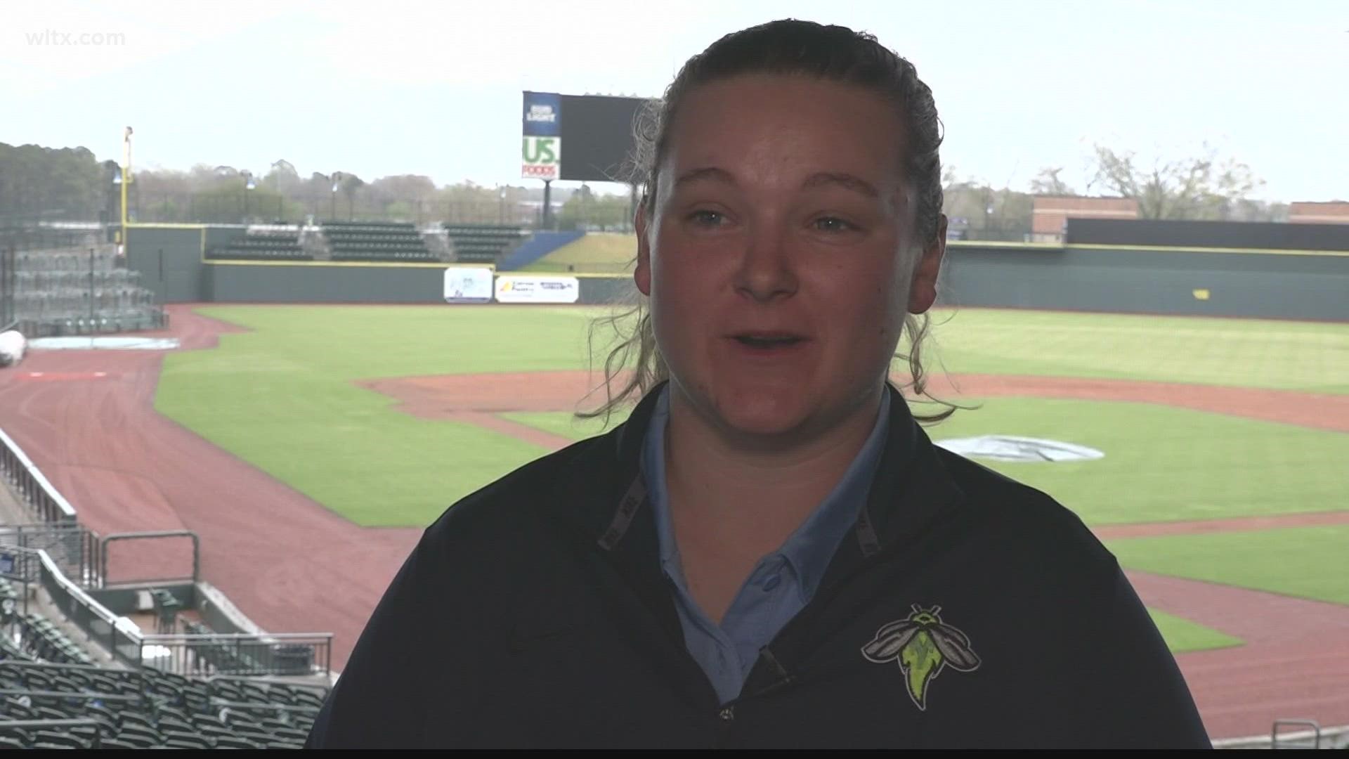 Morgan is one of 3 female groundskeepers in the entire MILB, which consists of 120 teams.