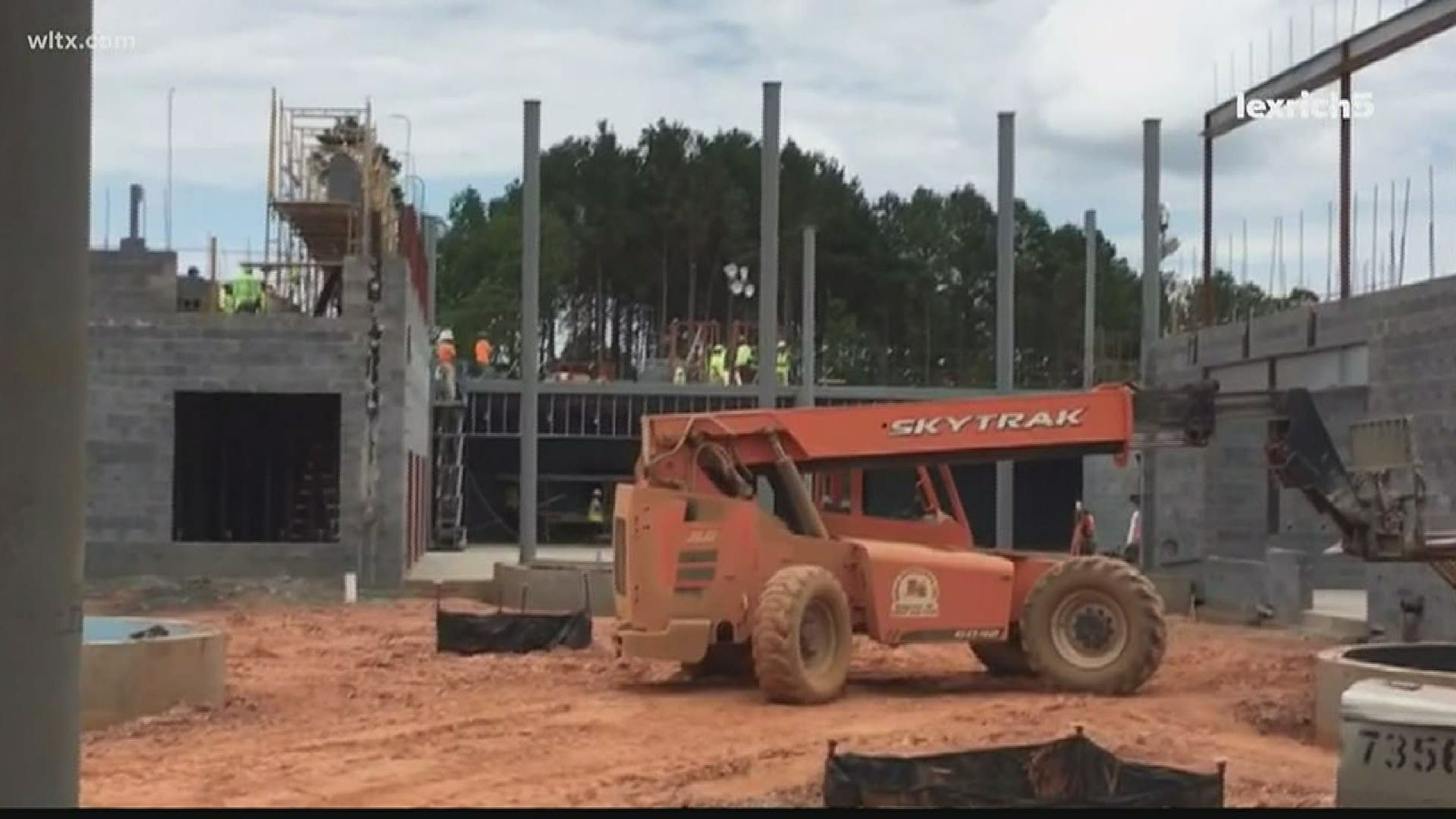 Contractors say the school construction is on schedule