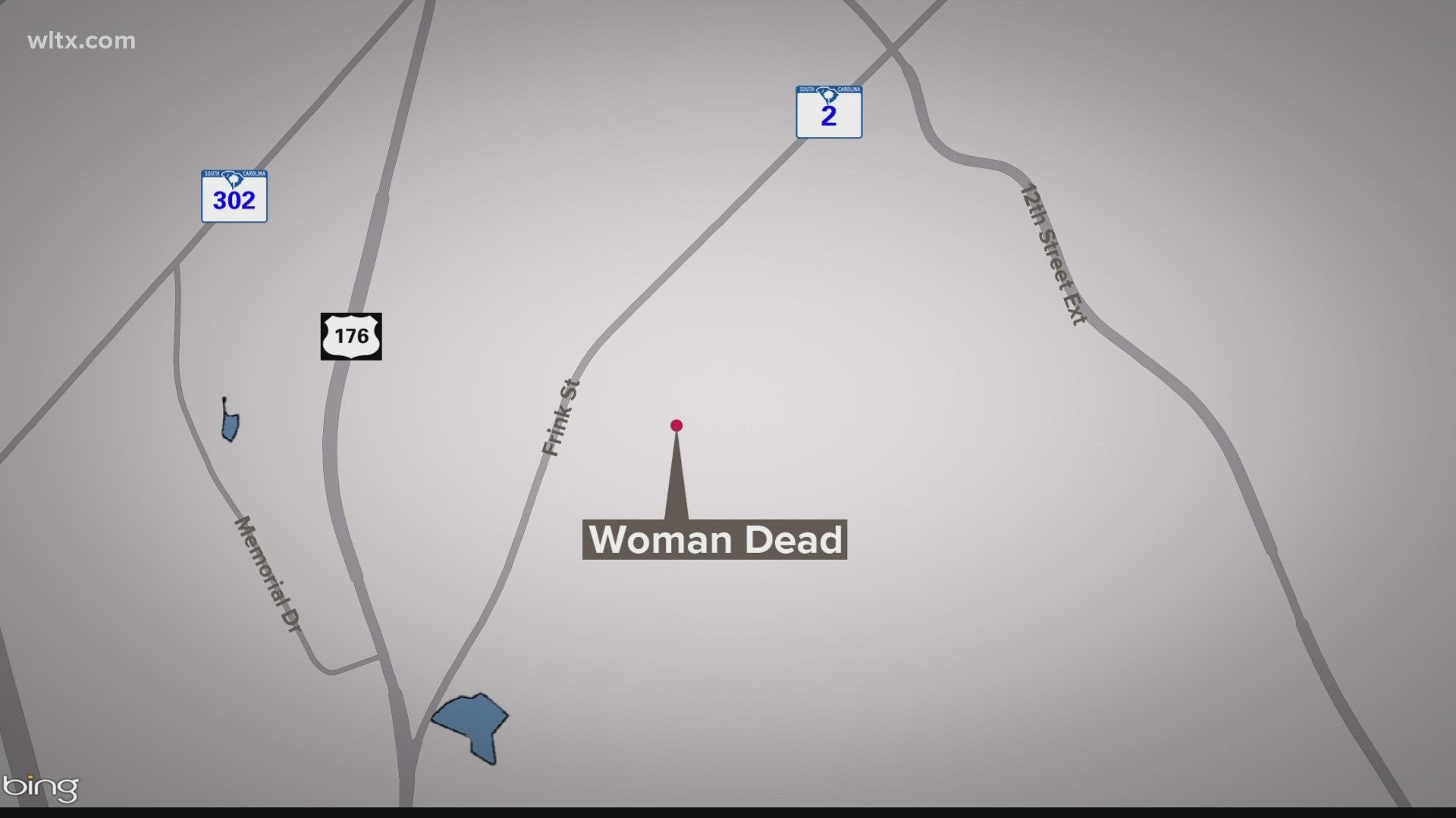 Investigators were on the scene for hours on Sunday after they say a woman's body was found in a Cayce home.